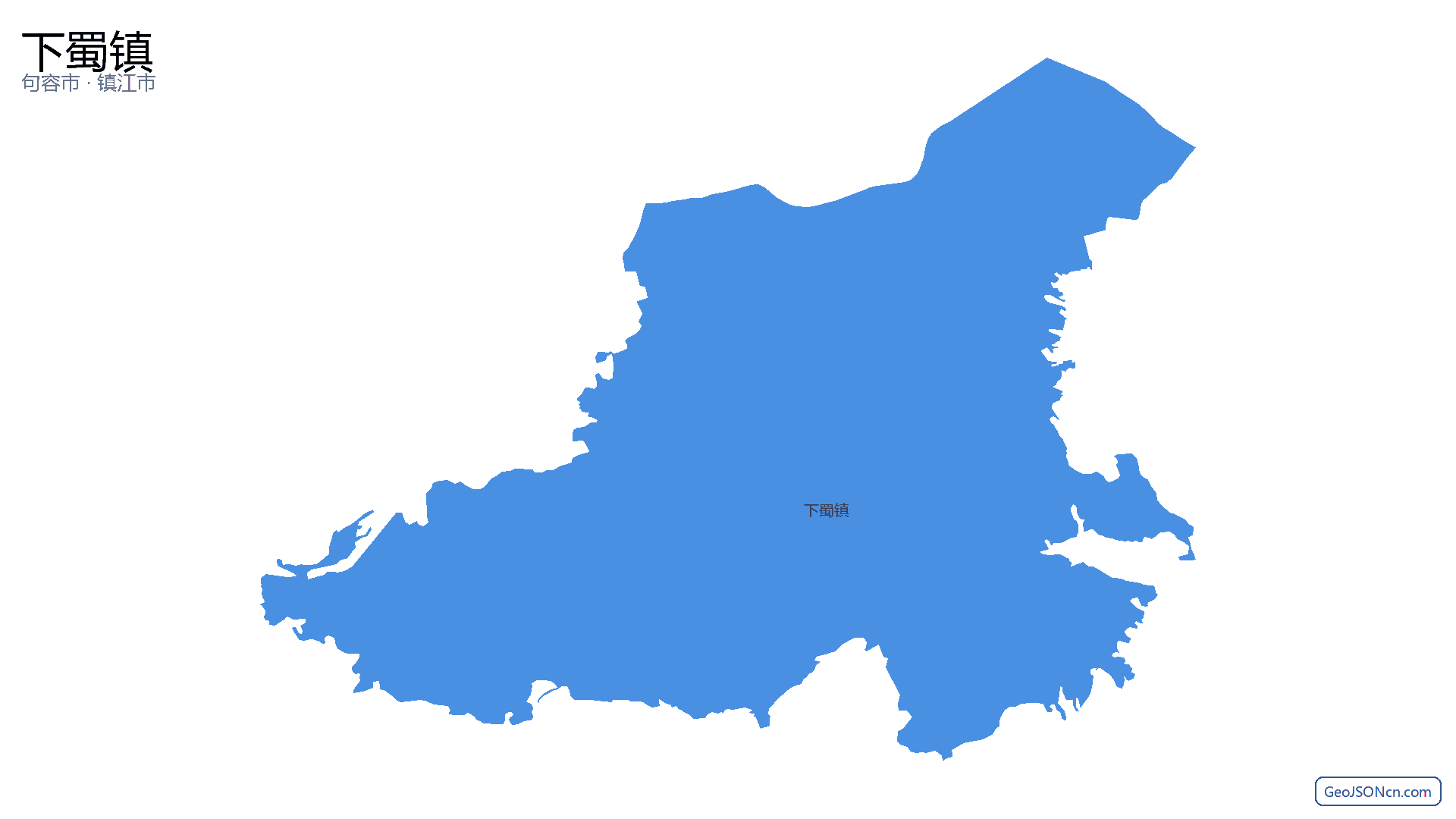 下蜀镇行政区划边界地图（句容市·镇江市）,提供GeoJSON、SHP矢量边界数据下载及高清地图大图(PNG/JPG) - GeoJSONcn.com