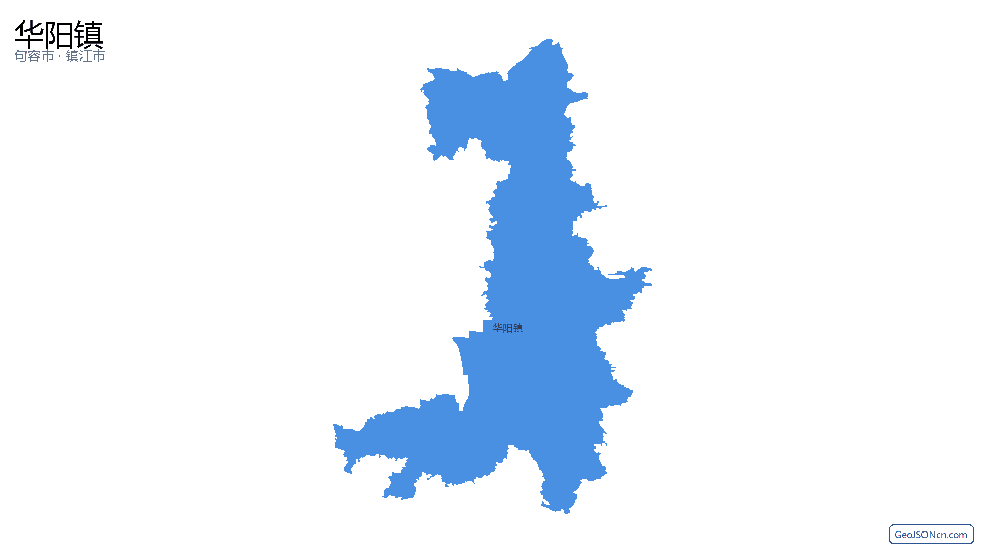 华阳镇行政区划边界地图（句容市·镇江市）,提供GeoJSON、SHP矢量边界数据下载及高清地图大图(PNG/JPG) - GeoJSONcn.com