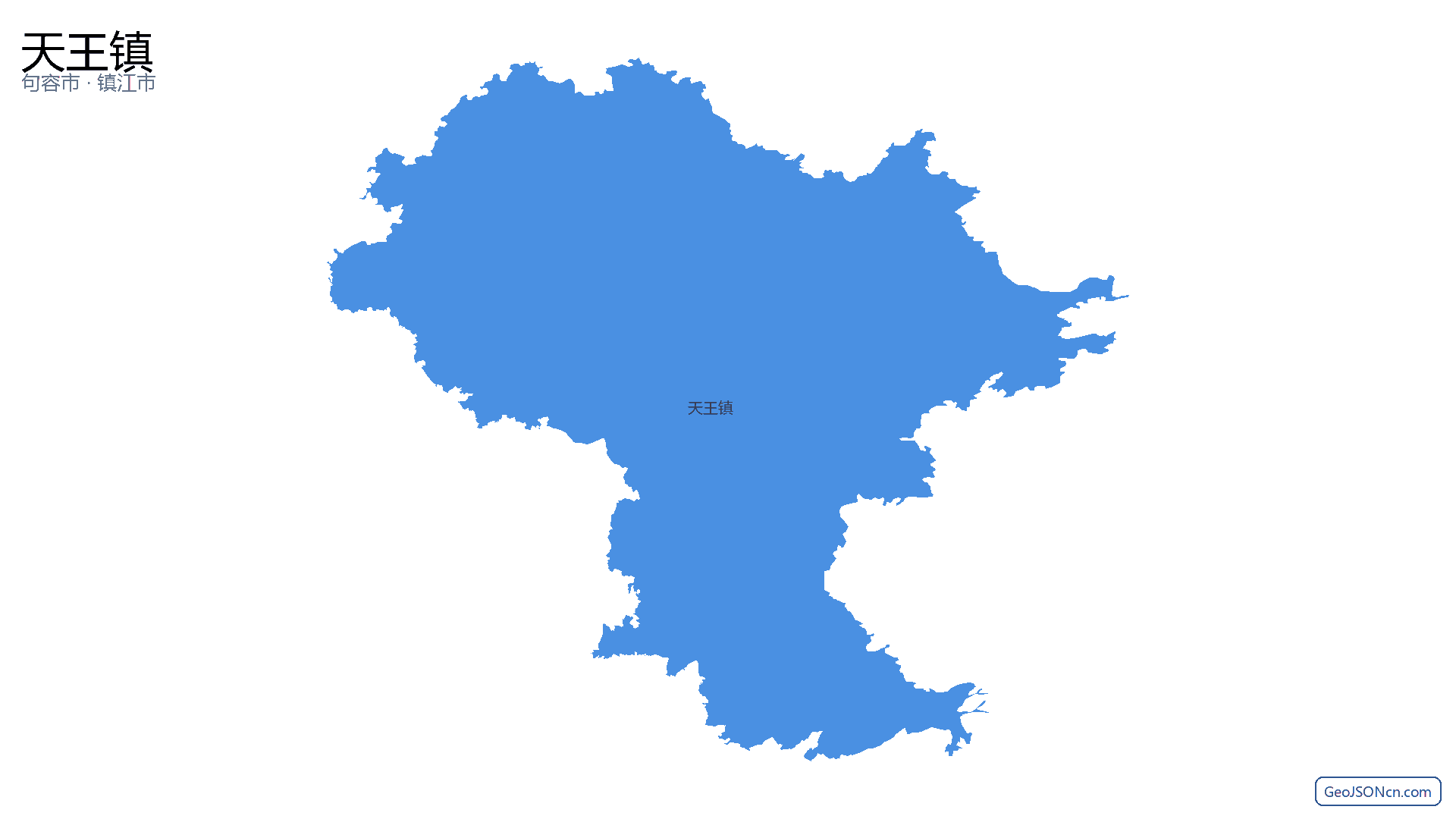 天王镇行政区划边界地图（句容市·镇江市）,提供GeoJSON、SHP矢量边界数据下载及高清地图大图(PNG/JPG) - GeoJSONcn.com