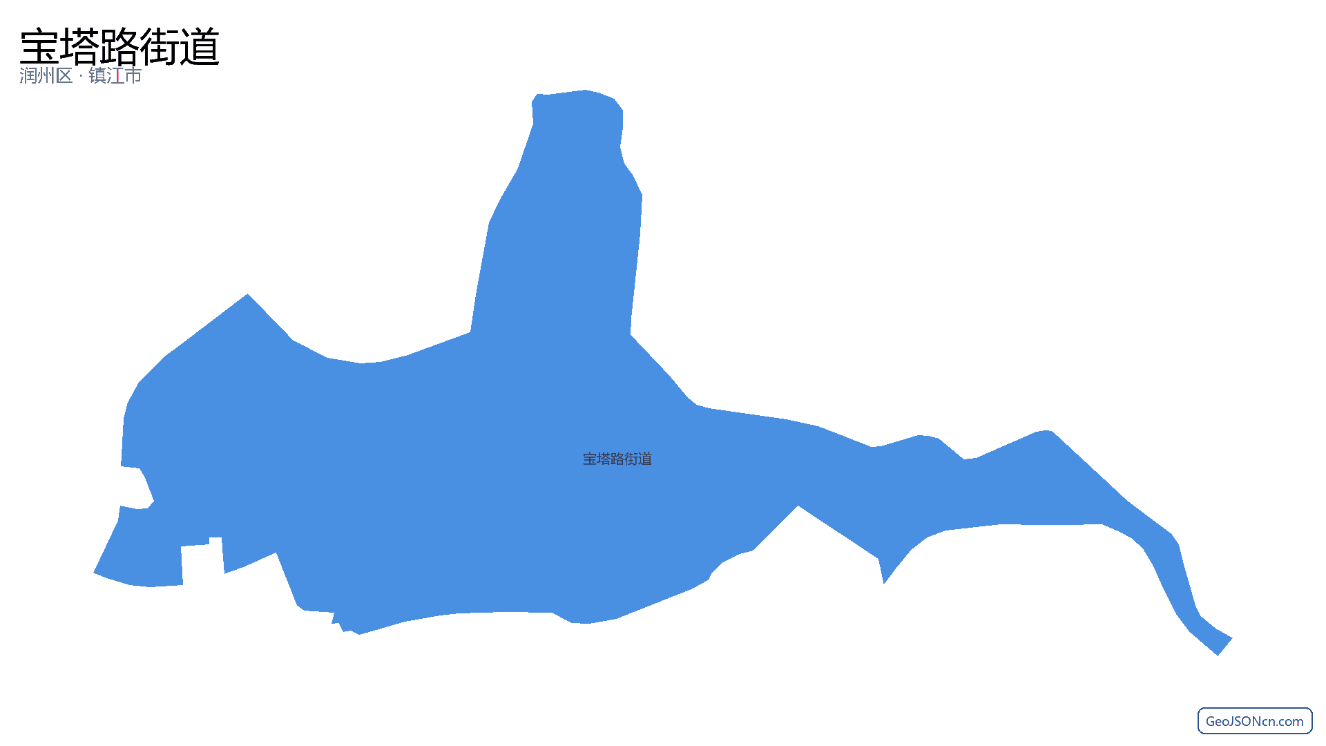 宝塔路街道行政区划边界地图（润州区·镇江市）,提供GeoJSON、SHP矢量边界数据下载及高清地图大图(PNG/JPG) - GeoJSONcn.com