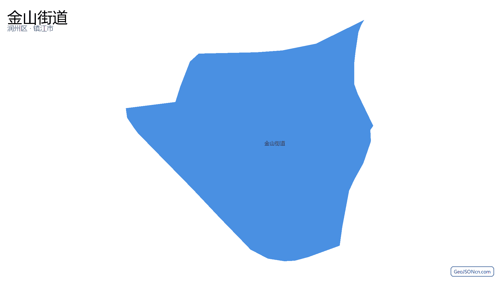 金山街道行政区划边界地图（润州区·镇江市）,提供GeoJSON、SHP矢量边界数据下载及高清地图大图(PNG/JPG) - GeoJSONcn.com