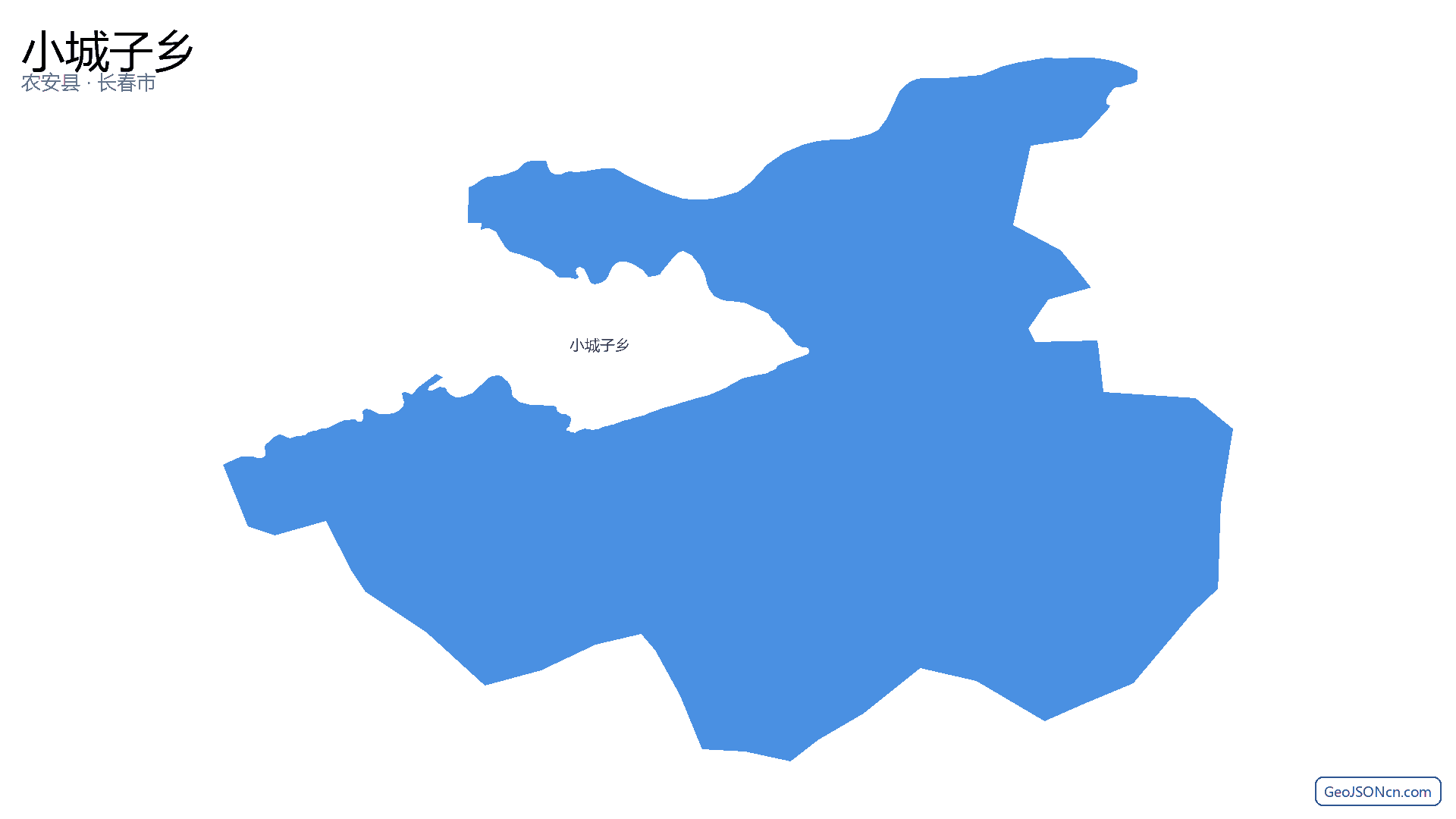 小城子乡行政区划边界地图(农安县·长春市),提供GeoJSON、SHP矢量边界数据下载及高清地图大图(PNG/JPG) - GeoJSONcn.com