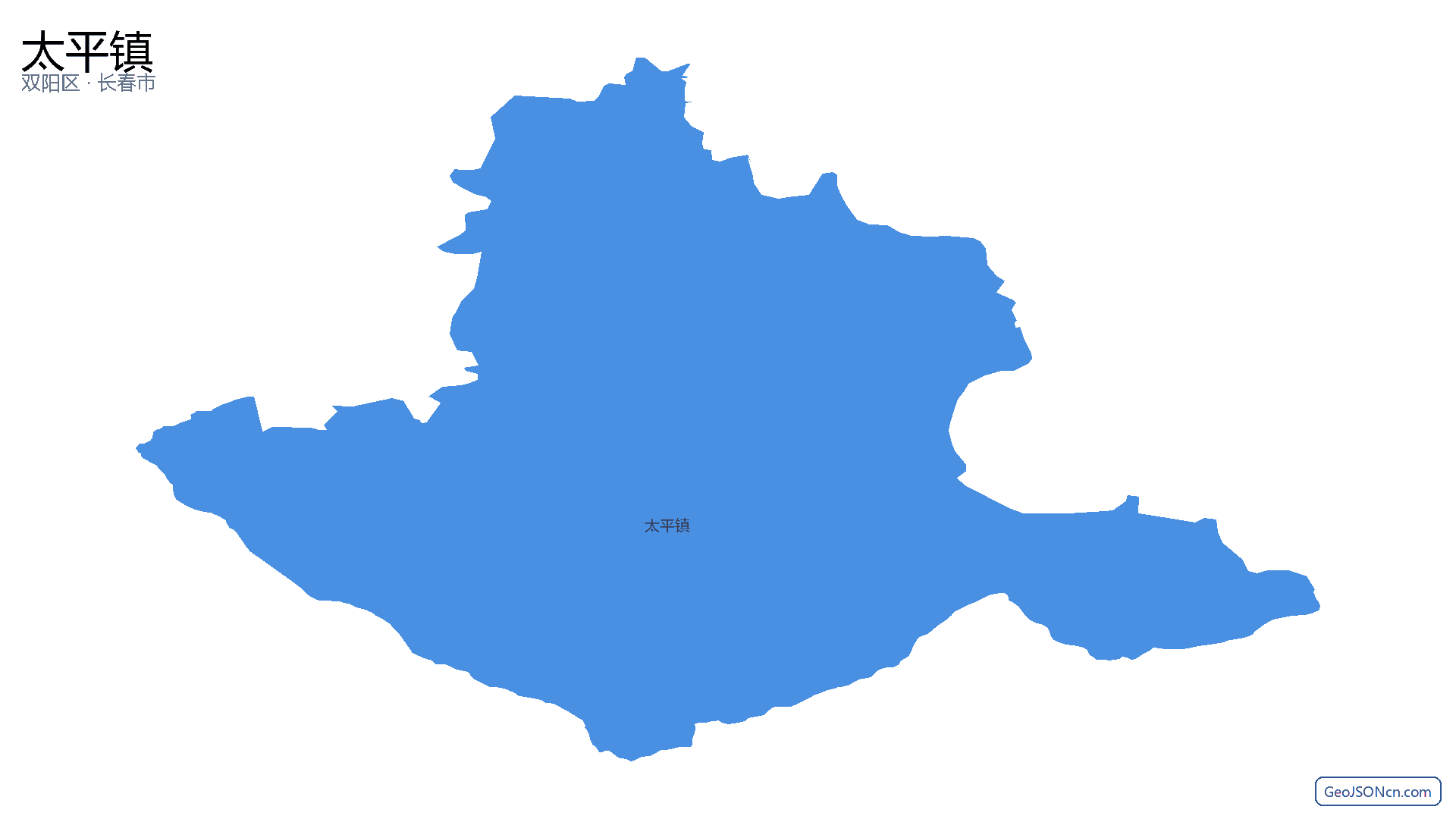 太平镇行政区划边界地图（双阳区·长春市）,提供GeoJSON、SHP矢量边界数据下载及高清地图大图(PNG/JPG) - GeoJSONcn.com