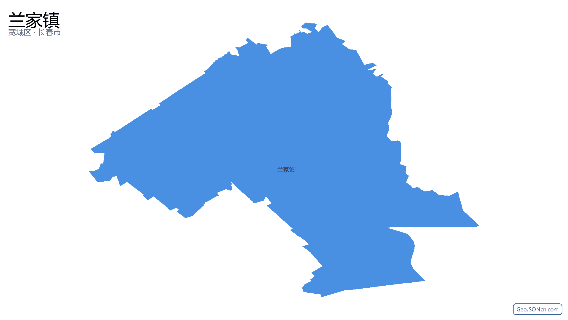 兰家镇行政区划边界地图(宽城区·长春市),提供GeoJSON、SHP矢量边界数据下载及高清地图大图(PNG/JPG) - GeoJSONcn.com