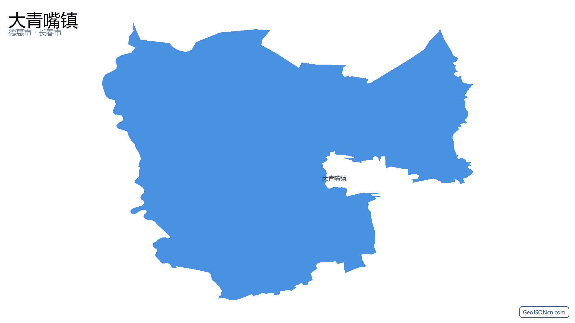 大青嘴镇行政区划边界地图(德惠市·长春市),提供GeoJSON、SHP矢量边界数据下载及高清地图大图(PNG/JPG) - GeoJSONcn.com