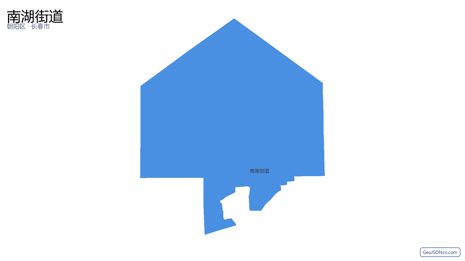 南湖街道行政区划边界地图（朝阳区·长春市）,提供GeoJSON、SHP矢量边界数据下载及高清地图大图(PNG/JPG) - GeoJSONcn.com