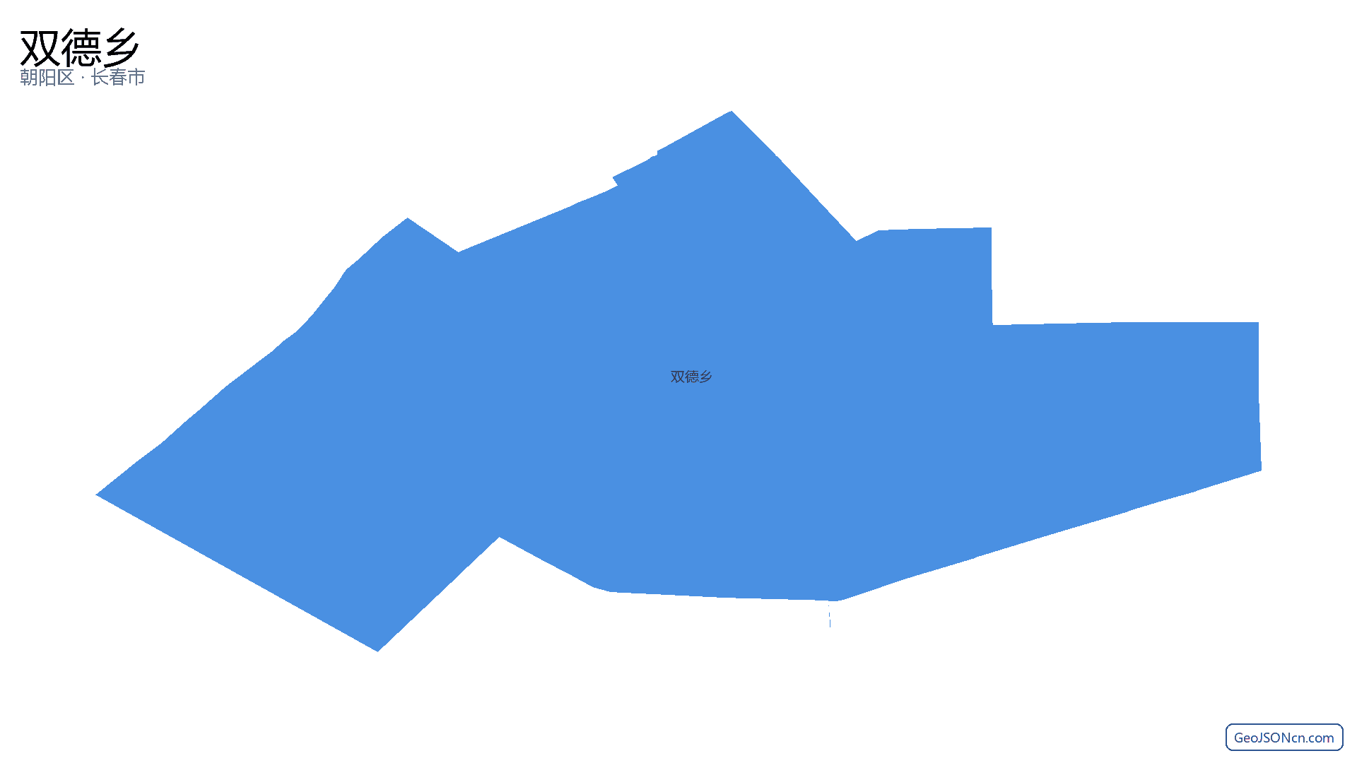 双德乡行政区划边界地图（朝阳区·长春市）,提供GeoJSON、SHP矢量边界数据下载及高清地图大图(PNG/JPG) - GeoJSONcn.com