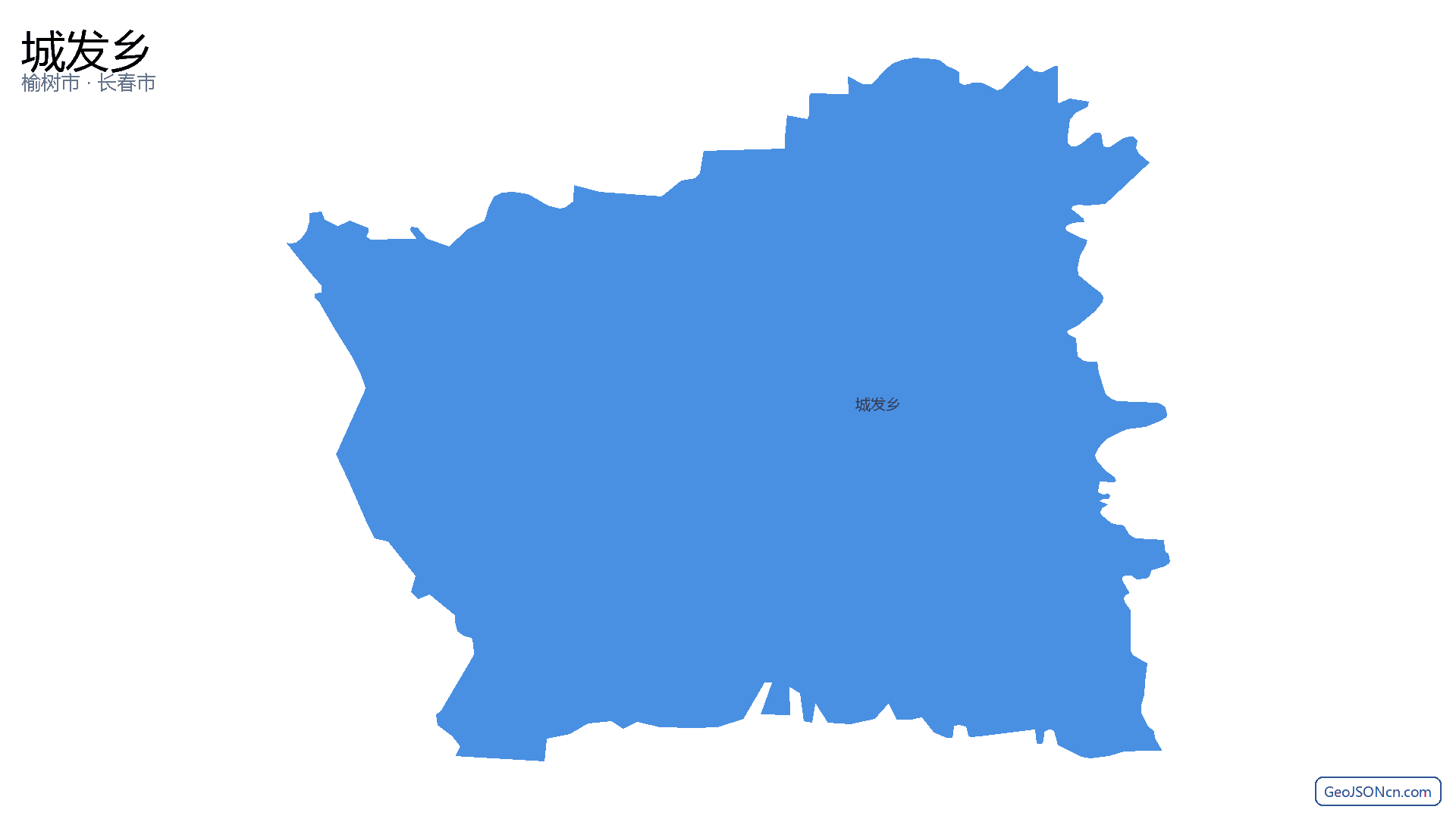 城发乡行政区划边界地图（榆树市·长春市）,提供GeoJSON、SHP矢量边界数据下载及高清地图大图(PNG/JPG) - GeoJSONcn.com