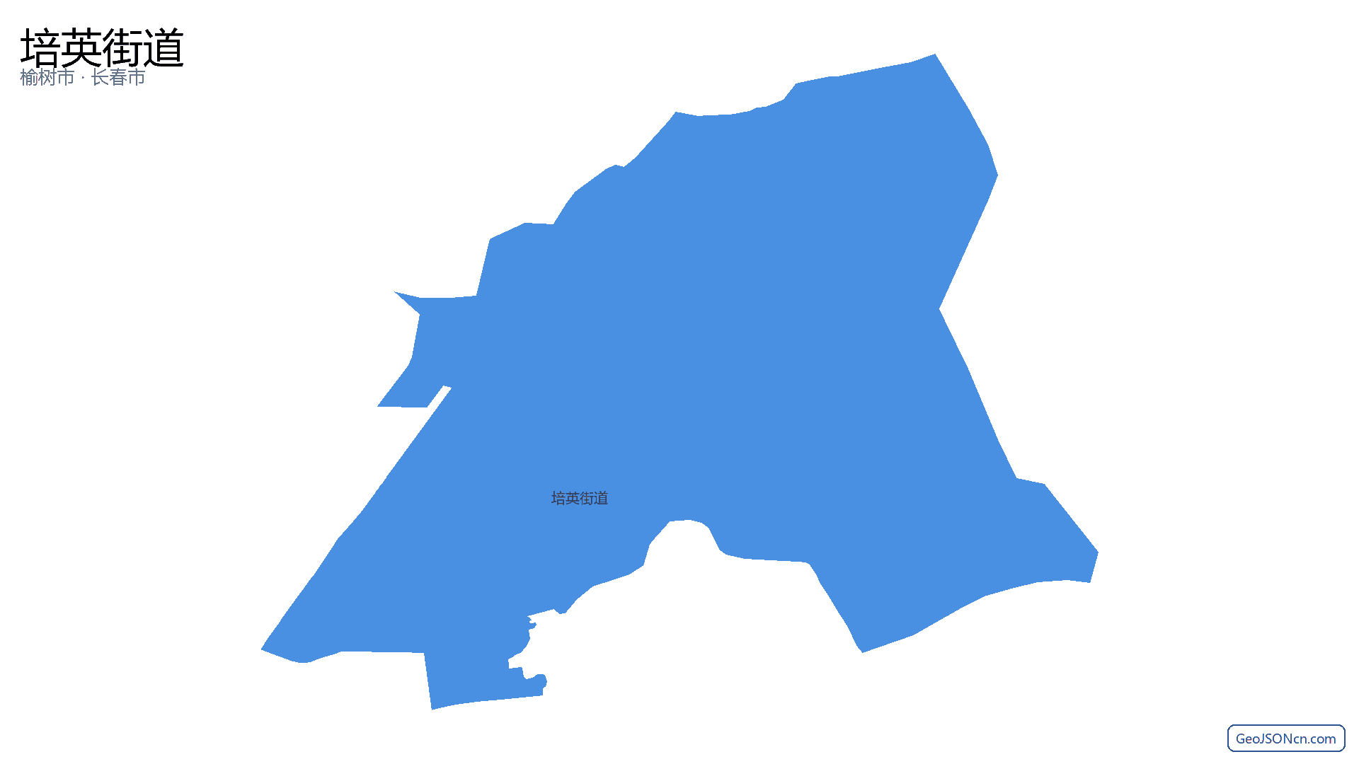培英街道行政区划边界地图（榆树市·长春市）,提供GeoJSON、SHP矢量边界数据下载及高清地图大图(PNG/JPG) - GeoJSONcn.com