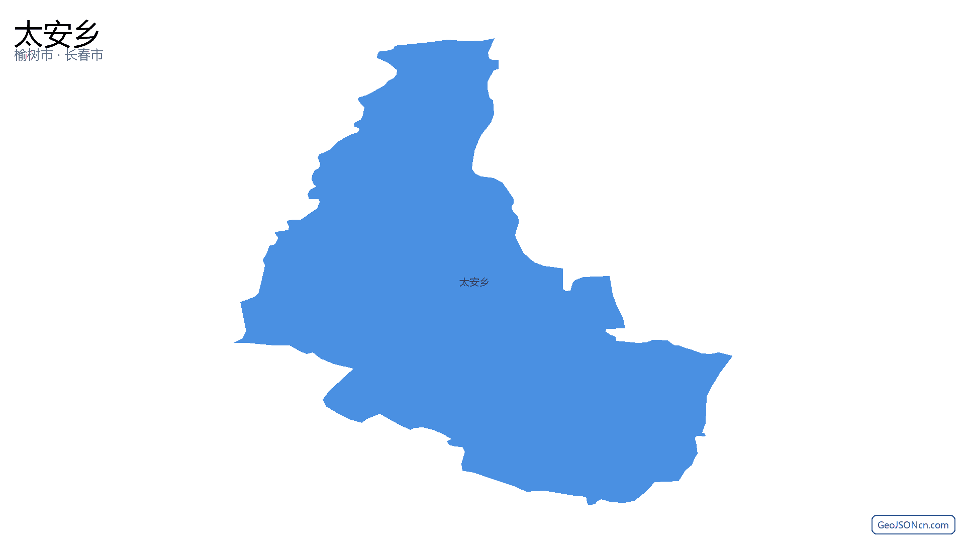 太安乡行政区划边界地图(榆树市·长春市),提供GeoJSON、SHP矢量边界数据下载及高清地图大图(PNG/JPG) - GeoJSONcn.com