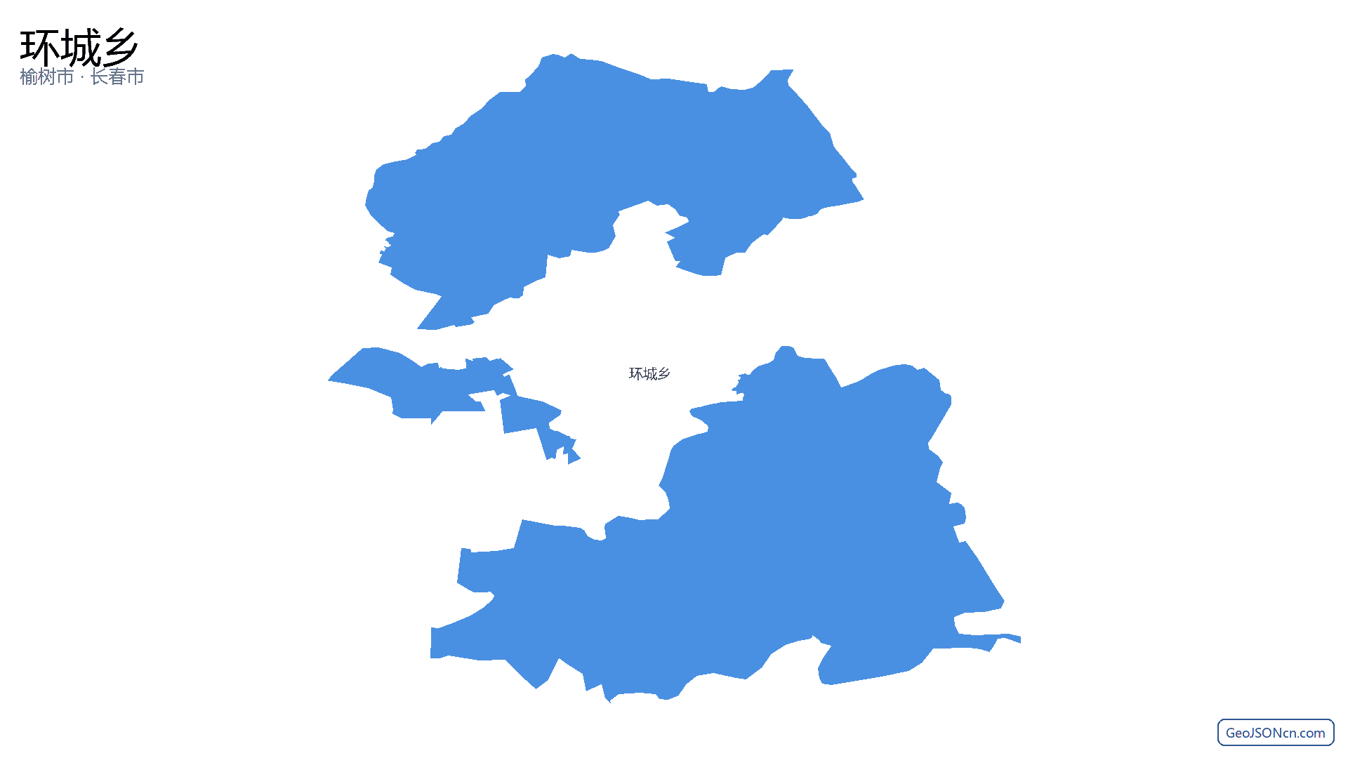 环城乡行政区划边界地图（榆树市·长春市）,提供GeoJSON、SHP矢量边界数据下载及高清地图大图(PNG/JPG) - GeoJSONcn.com
