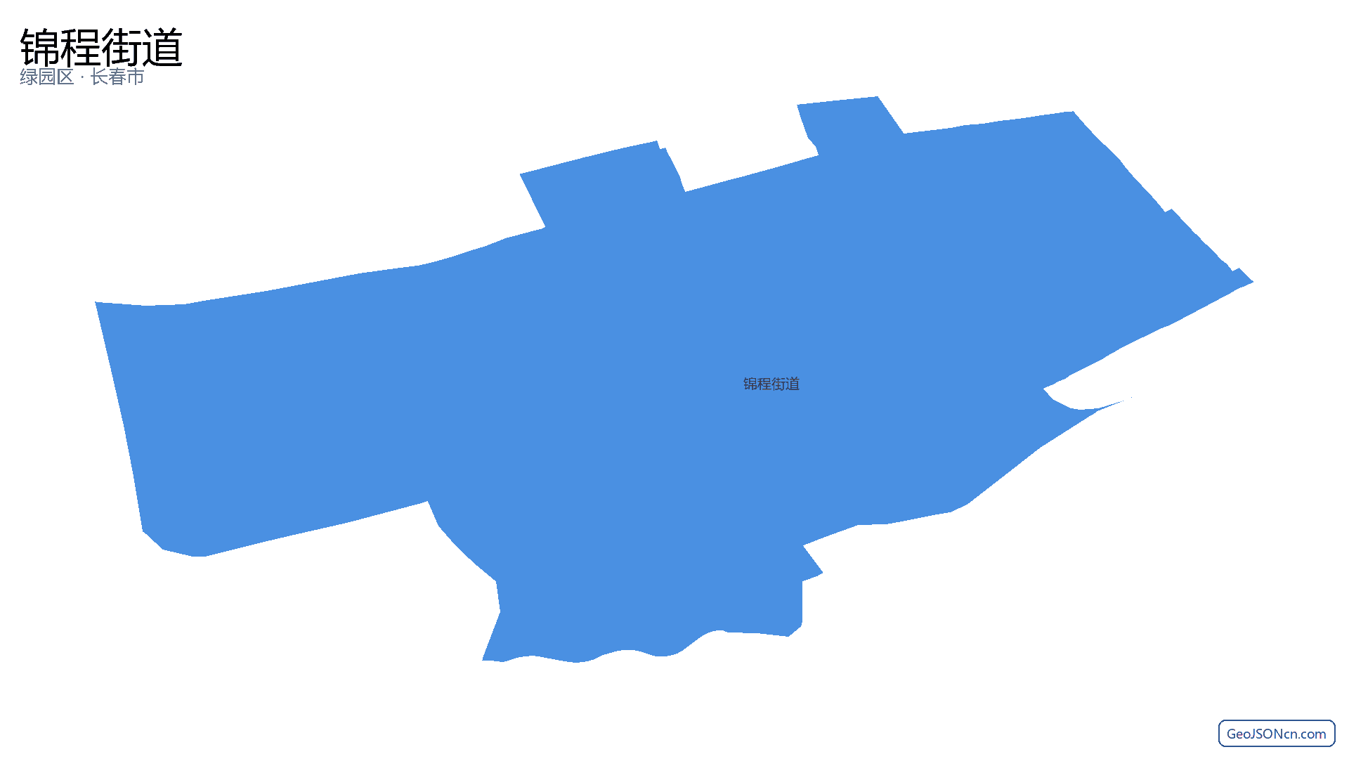 锦程街道行政区划边界地图（绿园区·长春市）,提供GeoJSON、SHP矢量边界数据下载及高清地图大图(PNG/JPG) - GeoJSONcn.com
