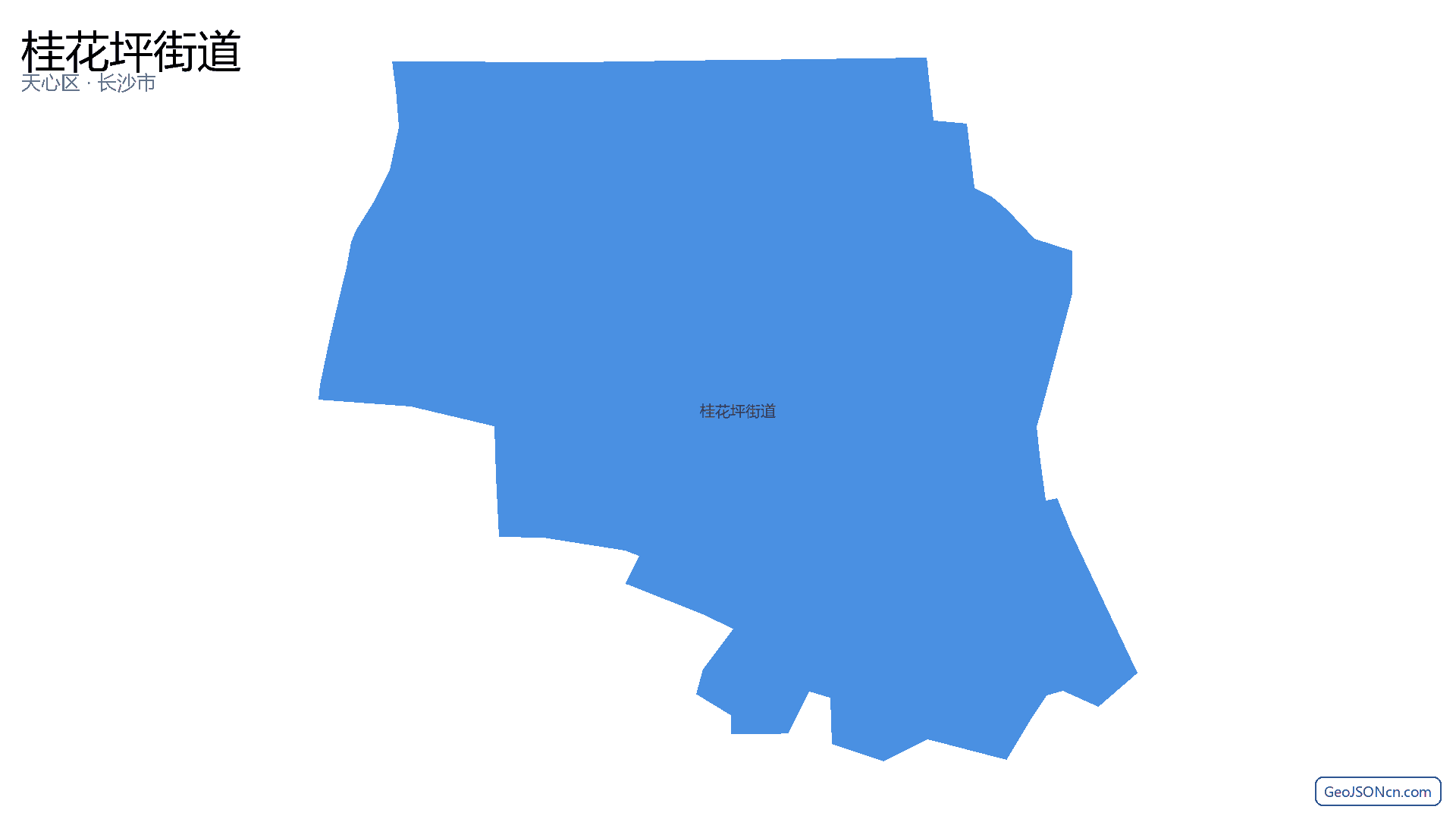 桂花坪街道行政区划边界地图（天心区·长沙市）,提供GeoJSON、SHP矢量边界数据下载及高清地图大图(PNG/JPG) - GeoJSONcn.com