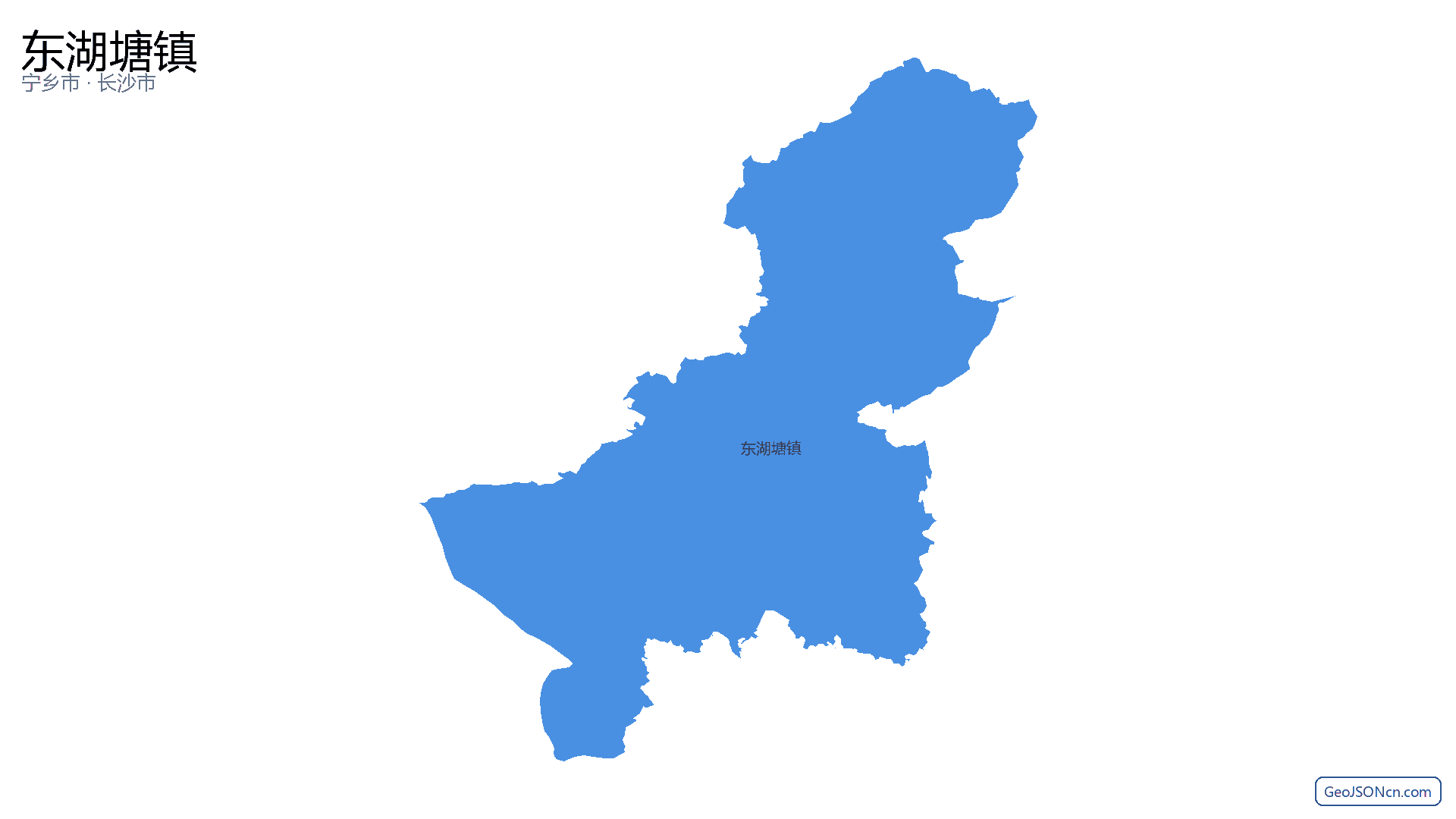 东湖塘镇行政区划边界地图（宁乡市·长沙市）,提供GeoJSON、SHP矢量边界数据下载及高清地图大图(PNG/JPG) - GeoJSONcn.com