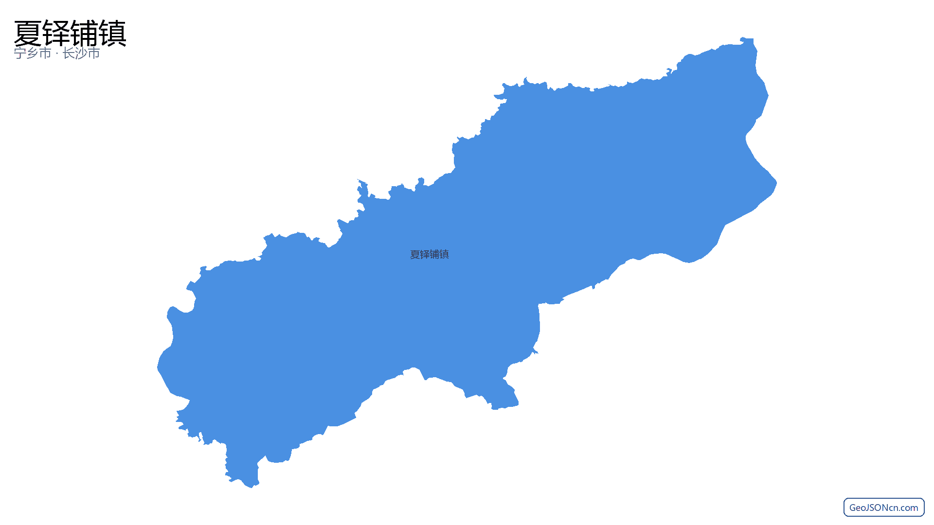 夏铎铺镇行政区划边界地图（宁乡市·长沙市）,提供GeoJSON、SHP矢量边界数据下载及高清地图大图(PNG/JPG) - GeoJSONcn.com