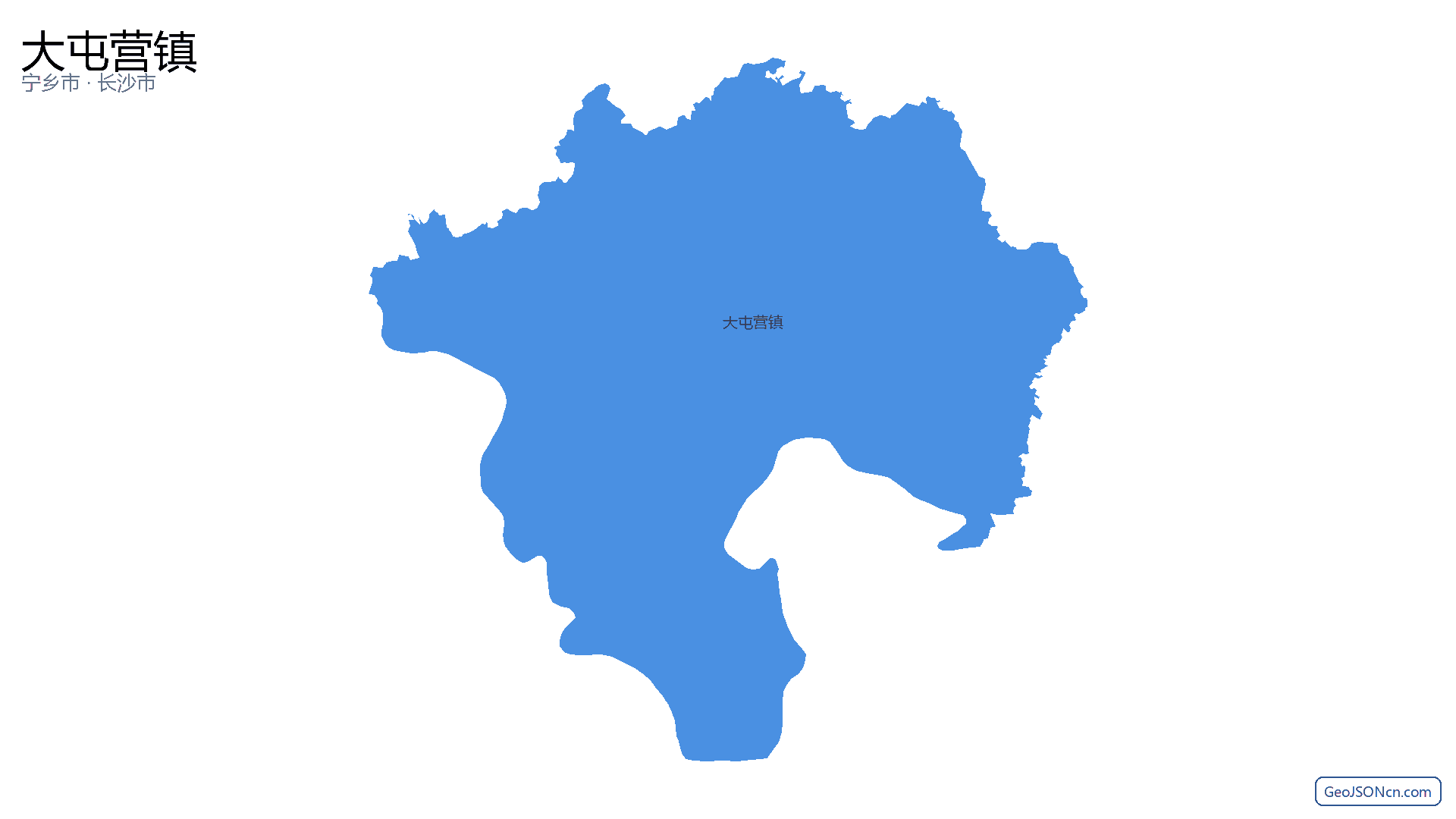 大屯营镇行政区划边界地图(宁乡市·长沙市),提供GeoJSON、SHP矢量边界数据下载及高清地图大图(PNG/JPG) - GeoJSONcn.com