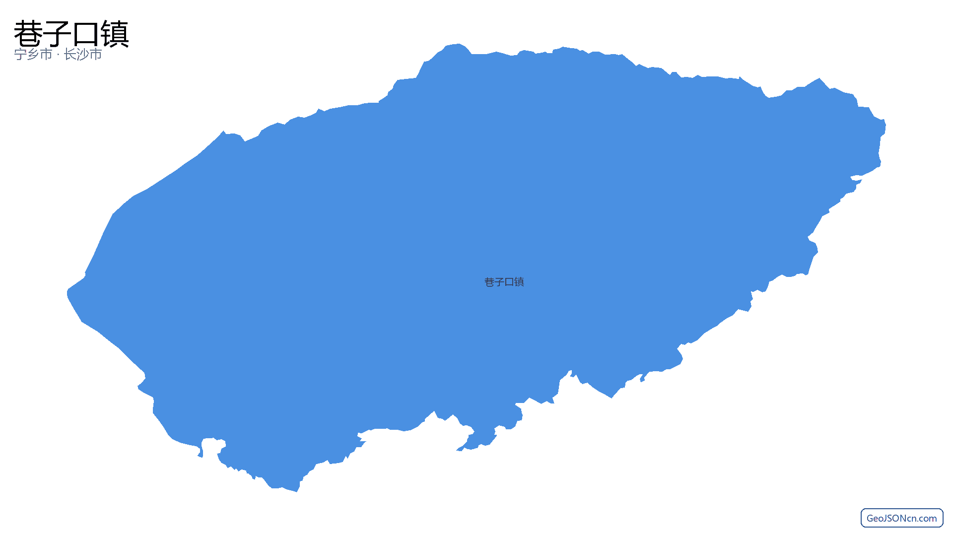 巷子口镇行政区划边界地图（宁乡市·长沙市）,提供GeoJSON、SHP矢量边界数据下载及高清地图大图(PNG/JPG) - GeoJSONcn.com