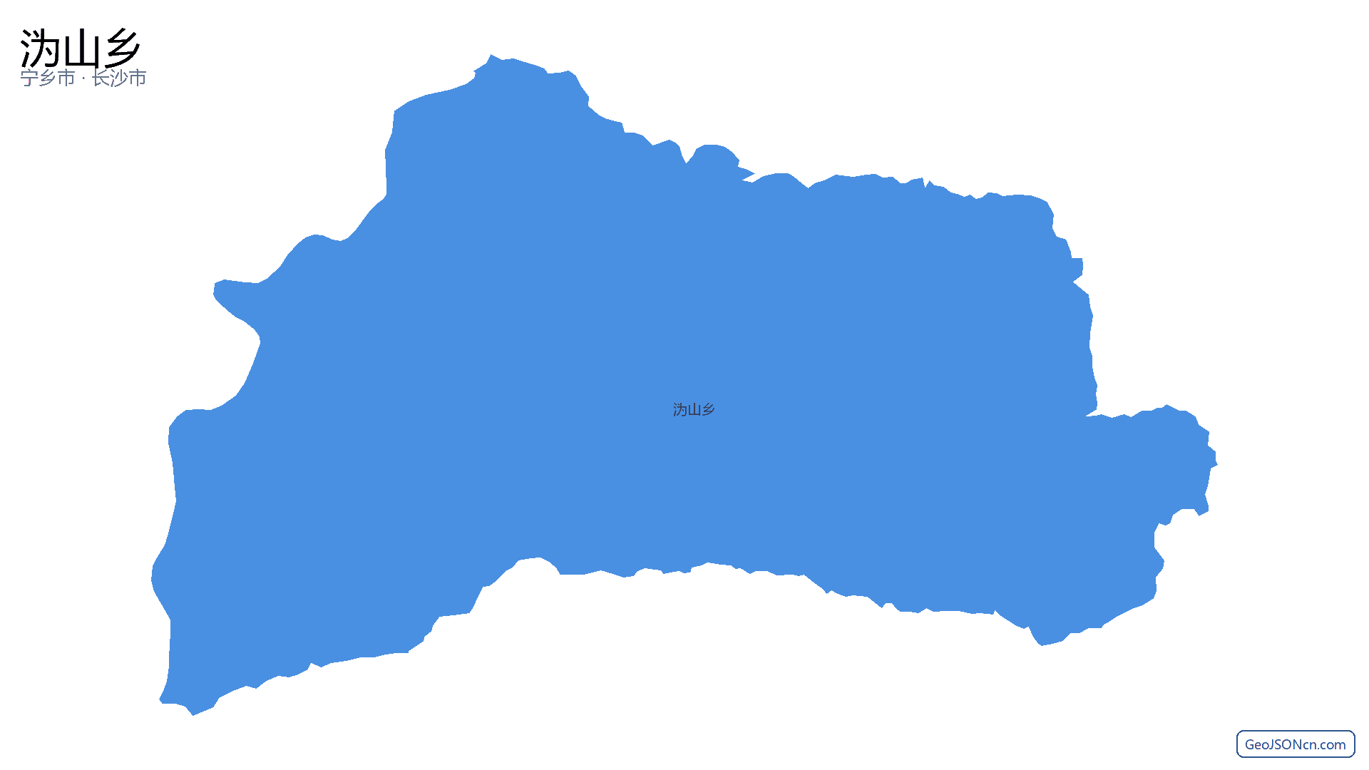沩山乡行政区划边界地图（宁乡市·长沙市）,提供GeoJSON、SHP矢量边界数据下载及高清地图大图(PNG/JPG) - GeoJSONcn.com