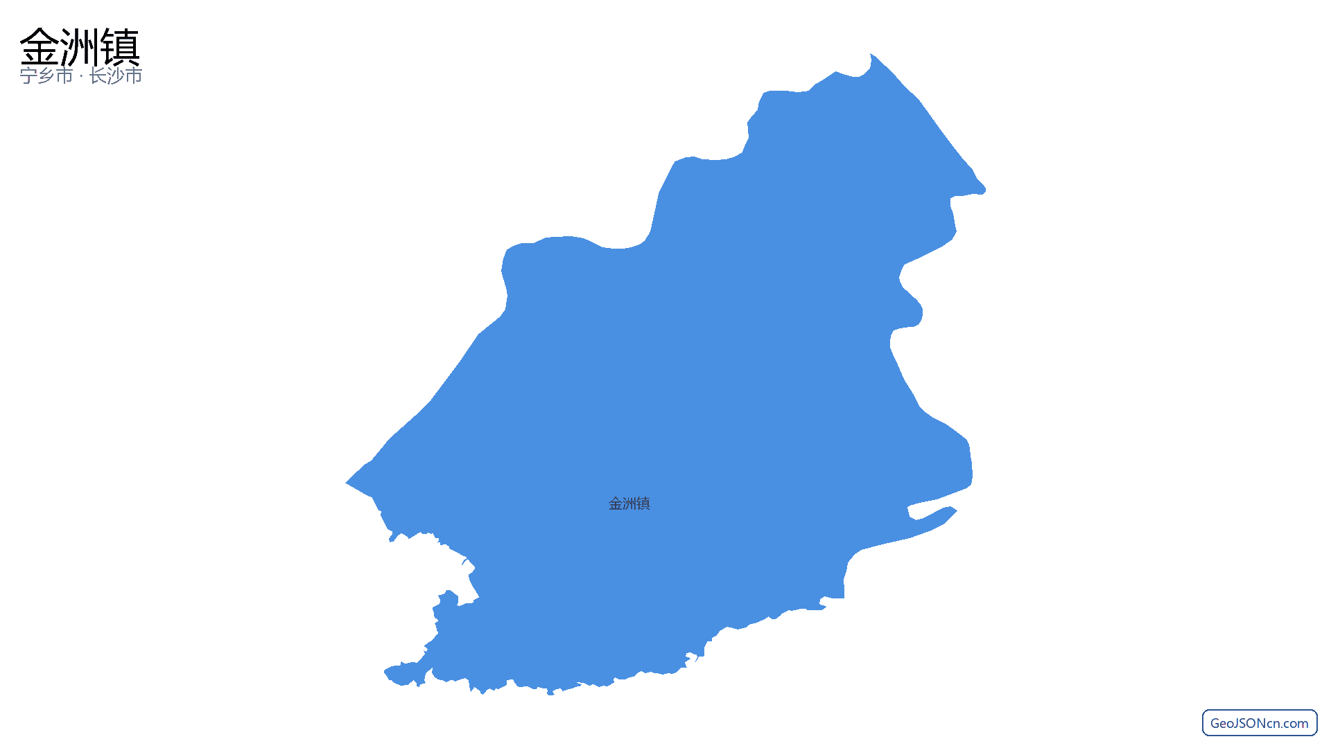 金洲镇行政区划边界地图（宁乡市·长沙市）,提供GeoJSON、SHP矢量边界数据下载及高清地图大图(PNG/JPG) - GeoJSONcn.com