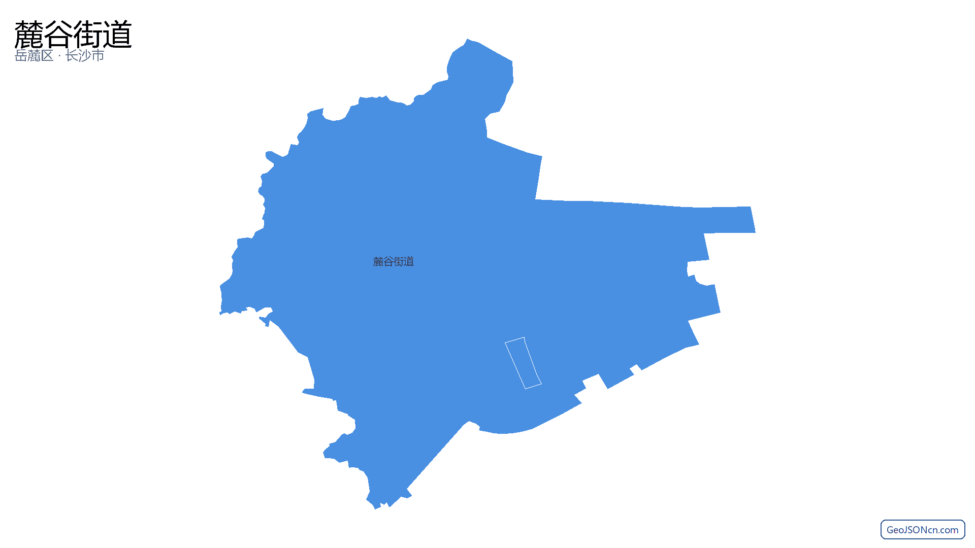 麓谷街道行政区划边界地图(岳麓区·长沙市),提供GeoJSON、SHP矢量边界数据下载及高清地图大图(PNG/JPG) - GeoJSONcn.com