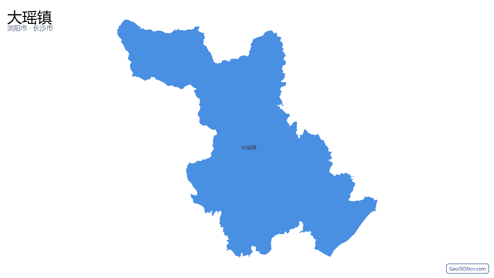 大瑶镇行政区划边界地图(浏阳市·长沙市),提供GeoJSON、SHP矢量边界数据下载及高清地图大图(PNG/JPG) - GeoJSONcn.com