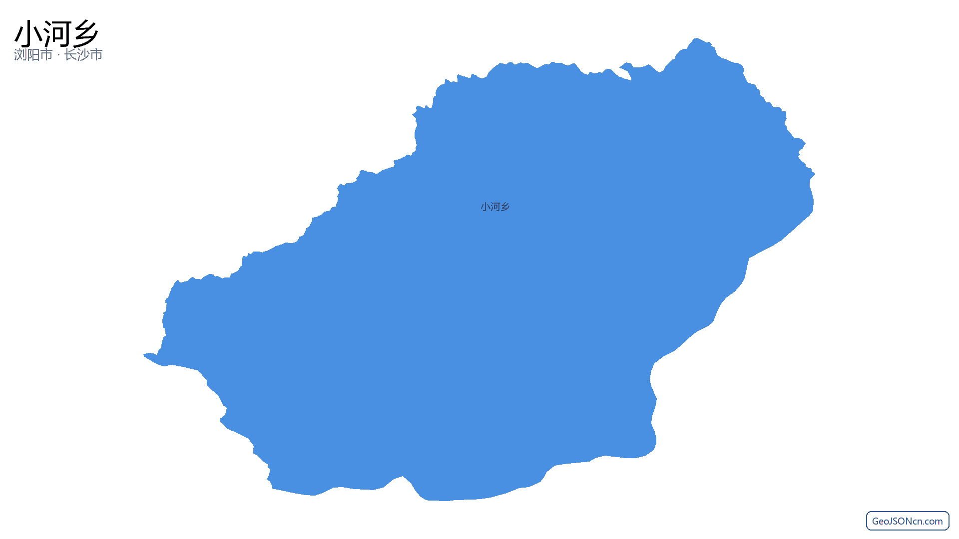 小河乡行政区划边界地图(浏阳市·长沙市),提供GeoJSON、SHP矢量边界数据下载及高清地图大图(PNG/JPG) - GeoJSONcn.com
