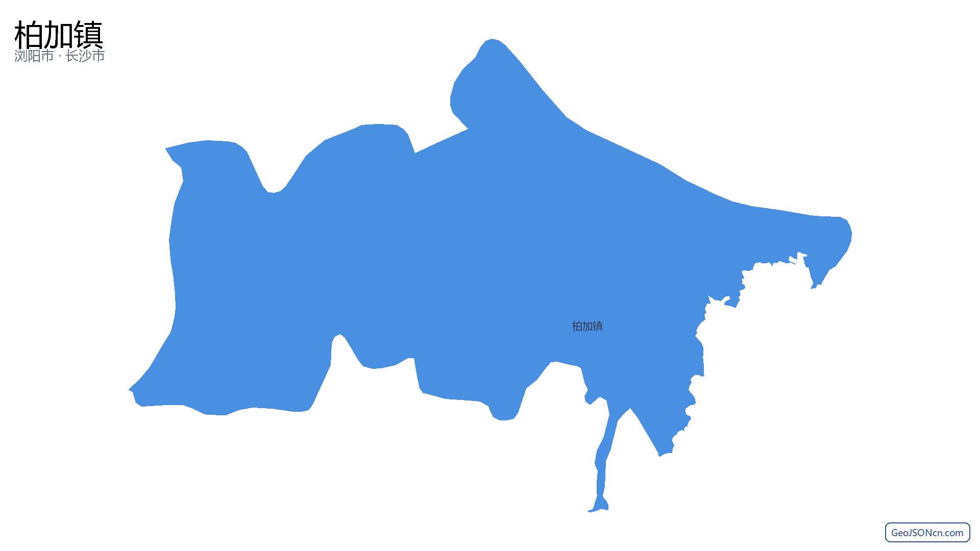 柏加镇行政区划边界地图(浏阳市·长沙市),提供GeoJSON、SHP矢量边界数据下载及高清地图大图(PNG/JPG) - GeoJSONcn.com