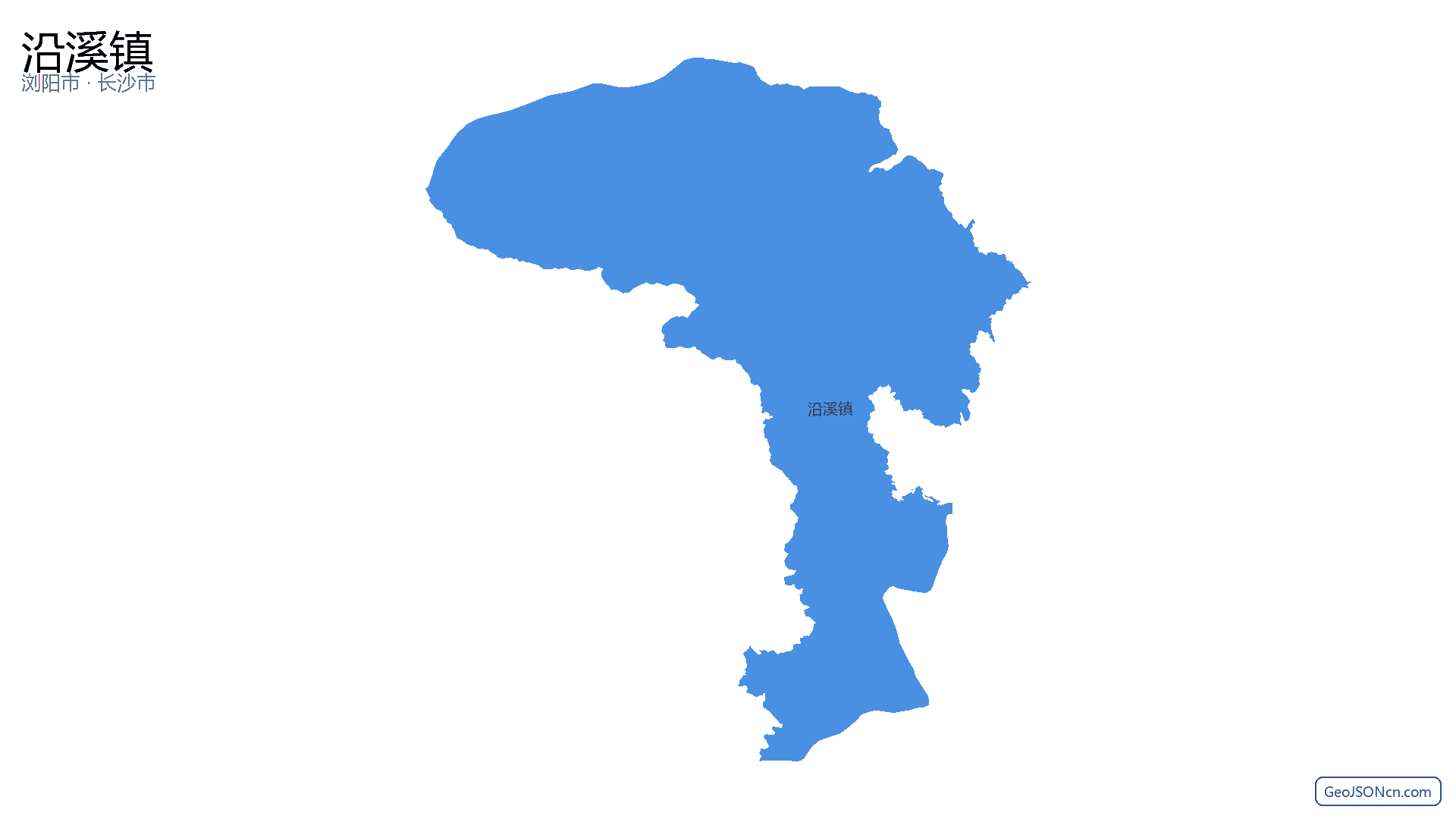 沿溪镇行政区划边界地图（浏阳市·长沙市）,提供GeoJSON、SHP矢量边界数据下载及高清地图大图(PNG/JPG) - GeoJSONcn.com