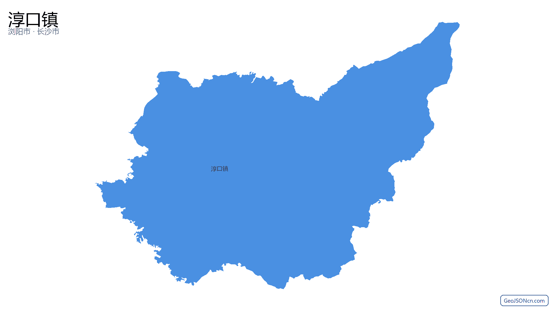 淳口镇行政区划边界地图（浏阳市·长沙市）,提供GeoJSON、SHP矢量边界数据下载及高清地图大图(PNG/JPG) - GeoJSONcn.com