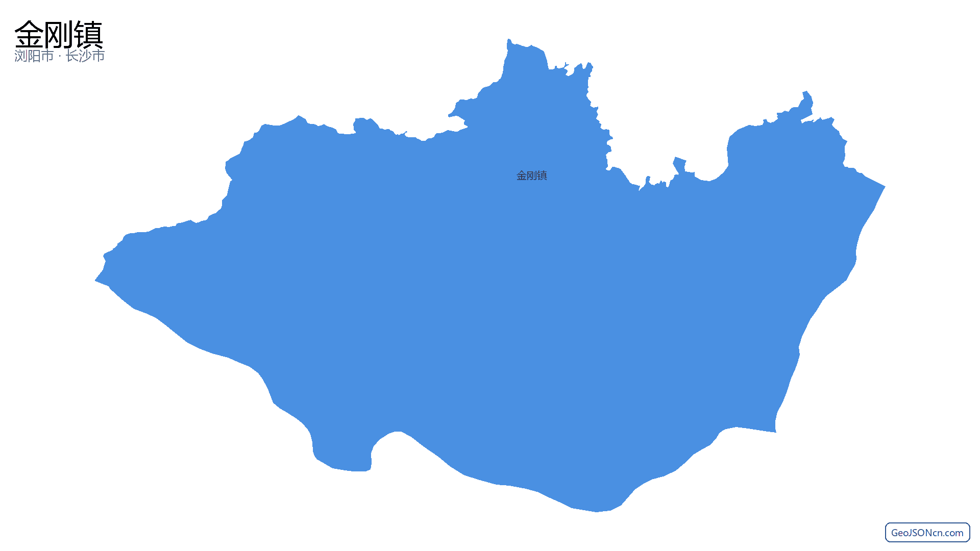 金刚镇行政区划边界地图(浏阳市·长沙市),提供GeoJSON、SHP矢量边界数据下载及高清地图大图(PNG/JPG) - GeoJSONcn.com