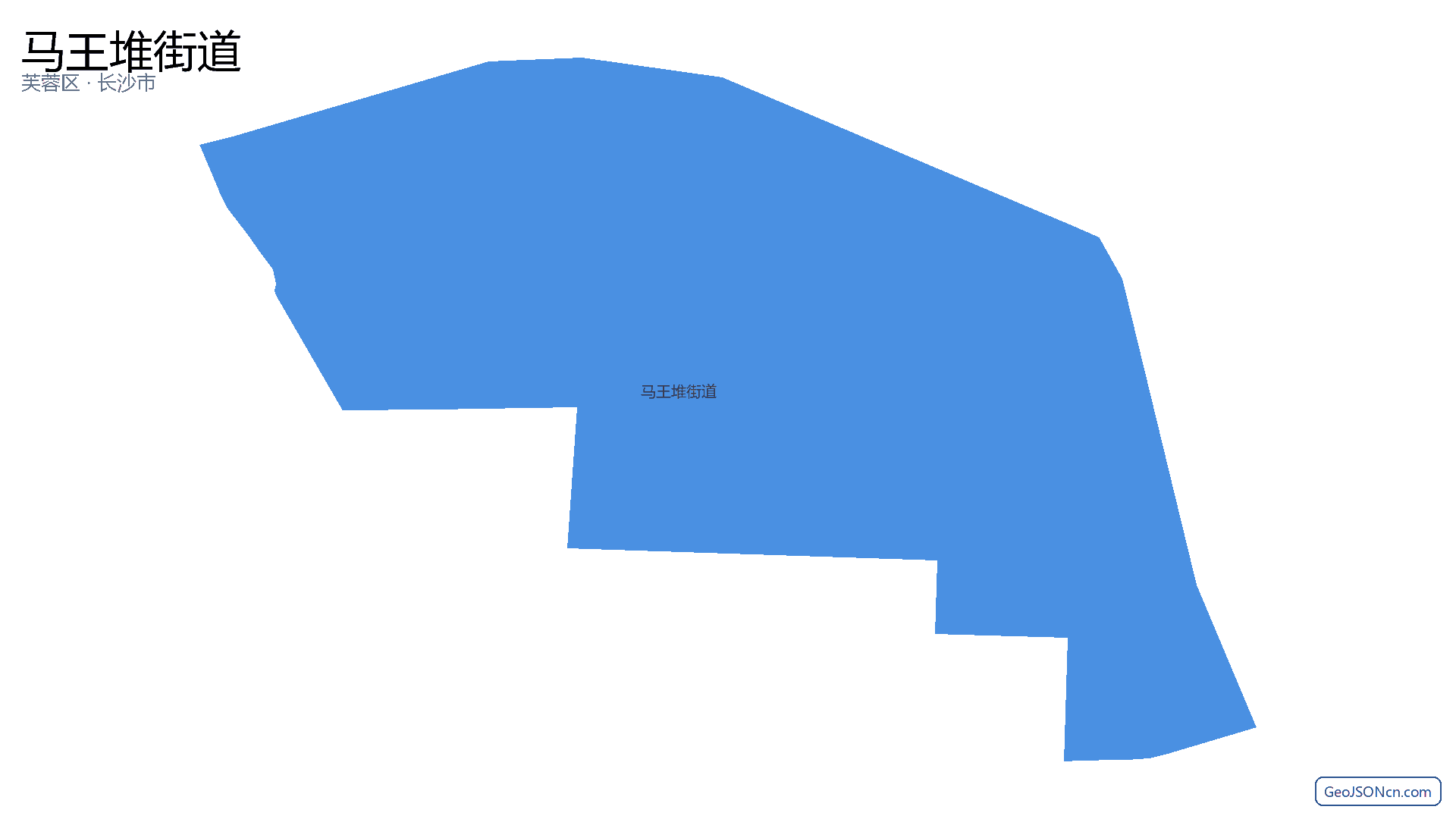 马王堆街道行政区划边界地图（芙蓉区·长沙市）,提供GeoJSON、SHP矢量边界数据下载及高清地图大图(PNG/JPG) - GeoJSONcn.com