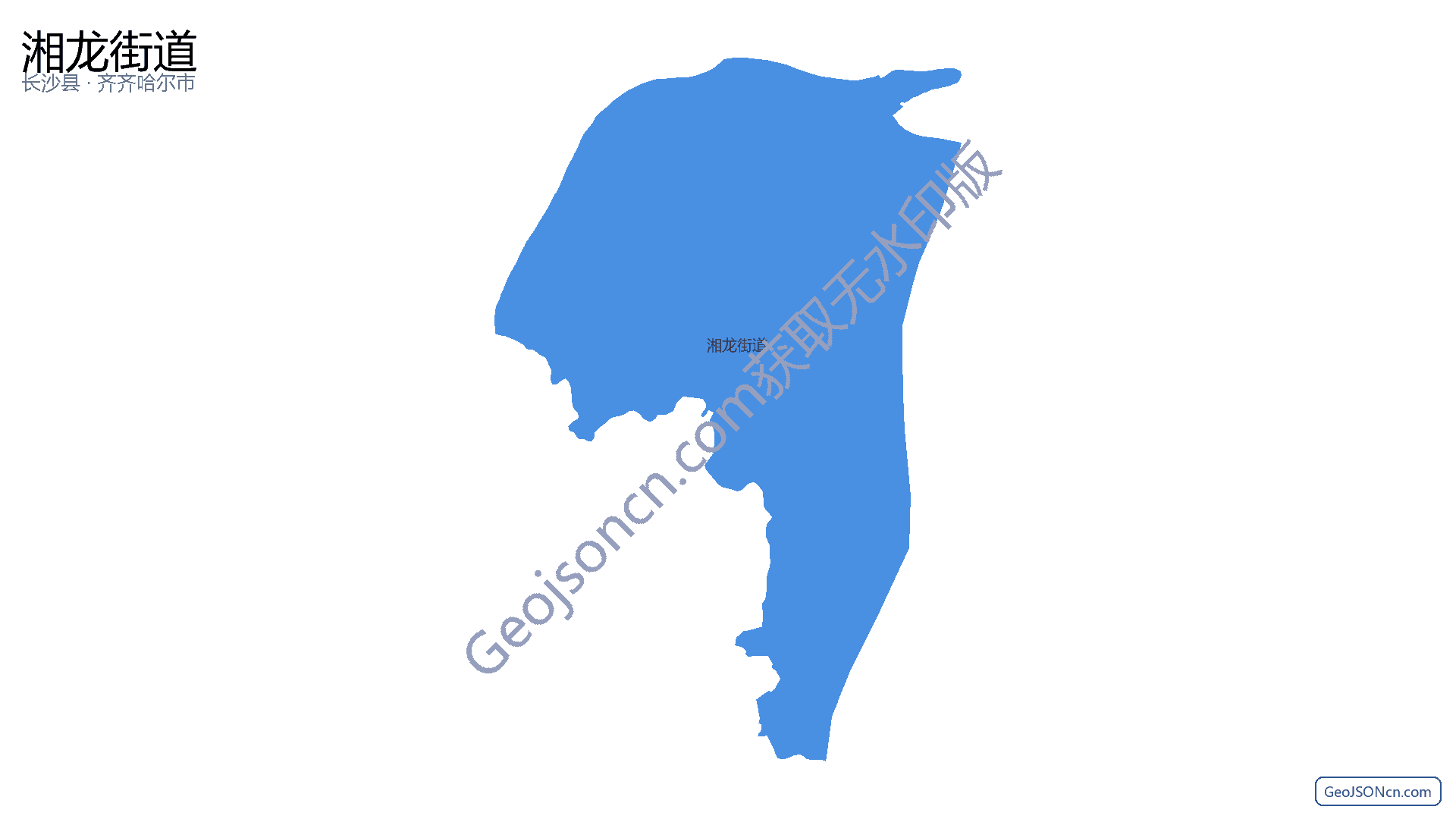 湘龙街道行政区划边界地图(长沙县·长沙市),提供GeoJSON、SHP矢量边界数据下载及高清地图大图(PNG/JPG) - GeoJSONcn.com