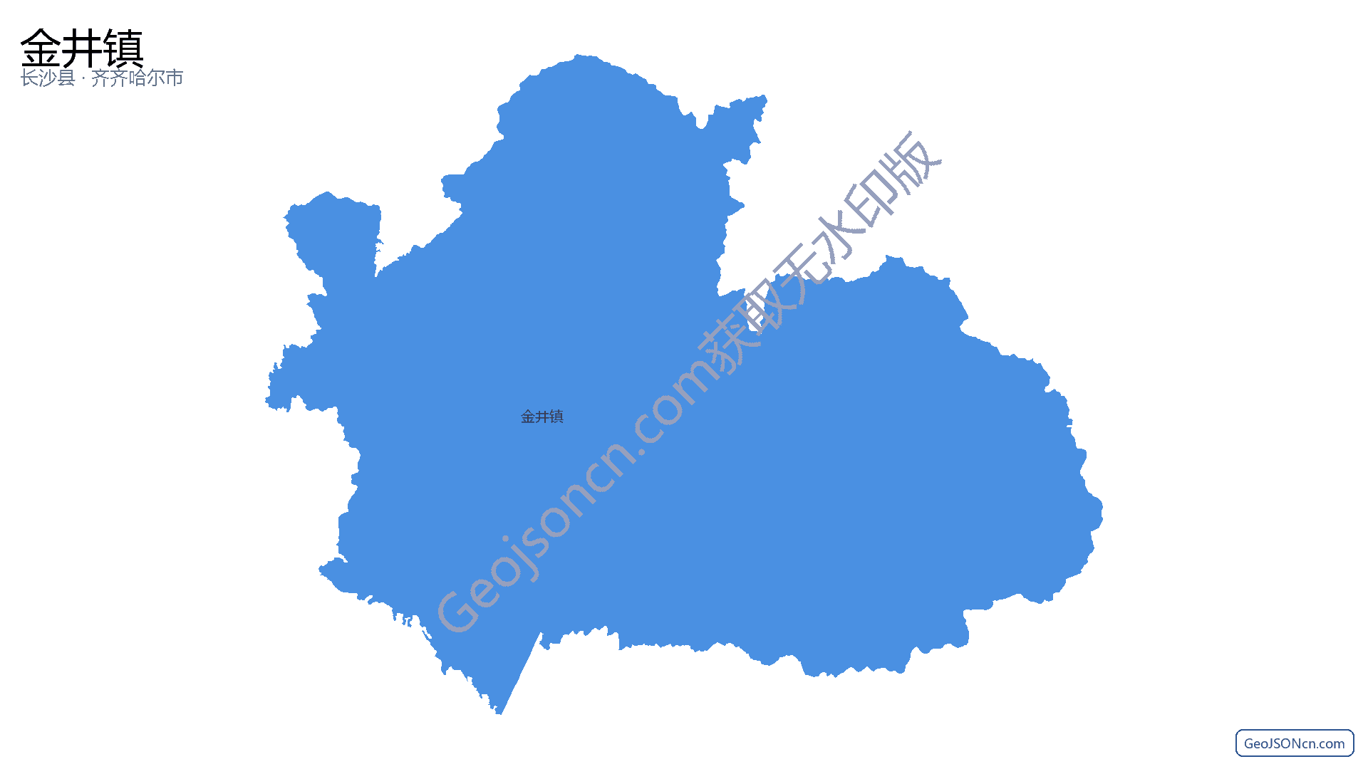 金井镇行政区划边界地图(长沙县·长沙市),提供GeoJSON、SHP矢量边界数据下载及高清地图大图(PNG/JPG) - GeoJSONcn.com