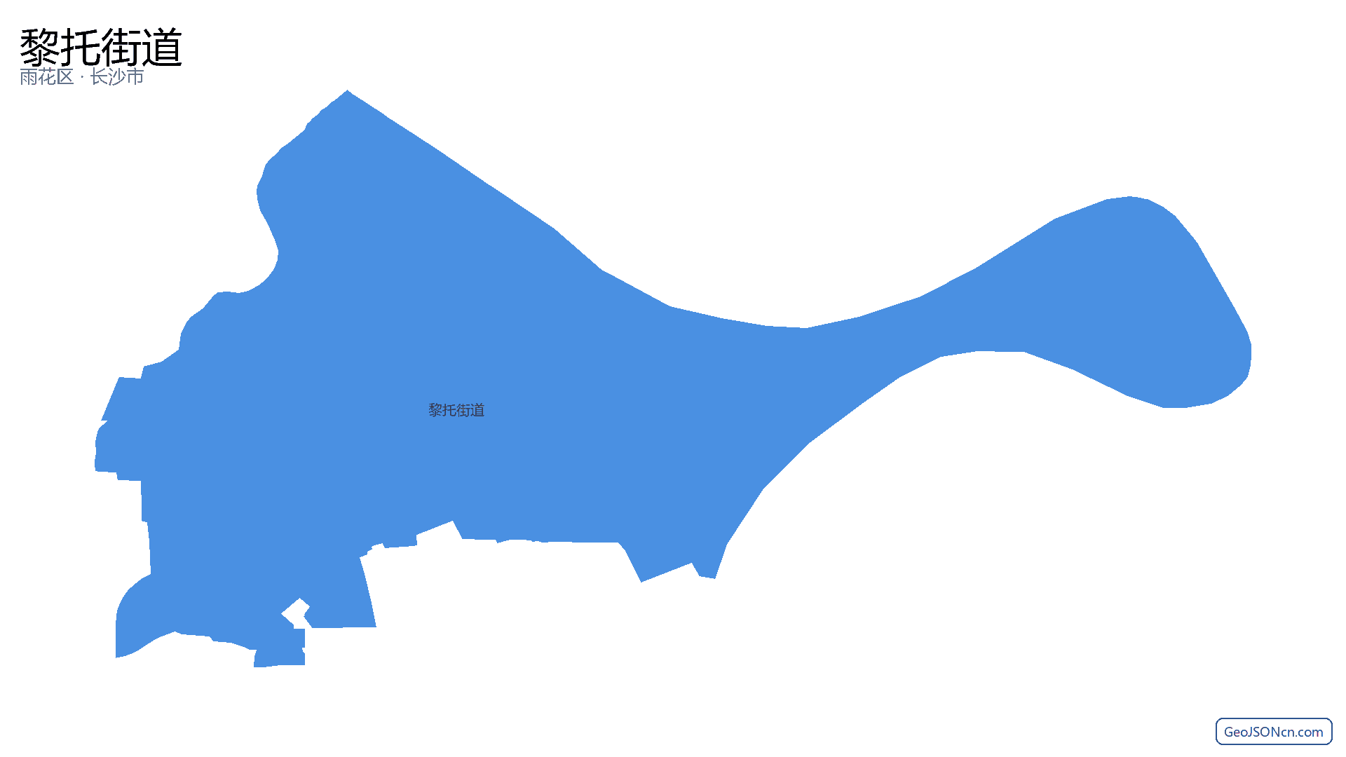 黎托街道行政区划边界地图（雨花区·长沙市）,提供GeoJSON、SHP矢量边界数据下载及高清地图大图(PNG/JPG) - GeoJSONcn.com