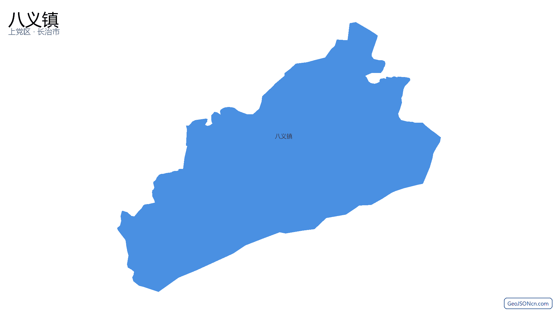 八义镇行政区划边界地图（上党区·长治市）,提供GeoJSON、SHP矢量边界数据下载及高清地图大图(PNG/JPG) - GeoJSONcn.com
