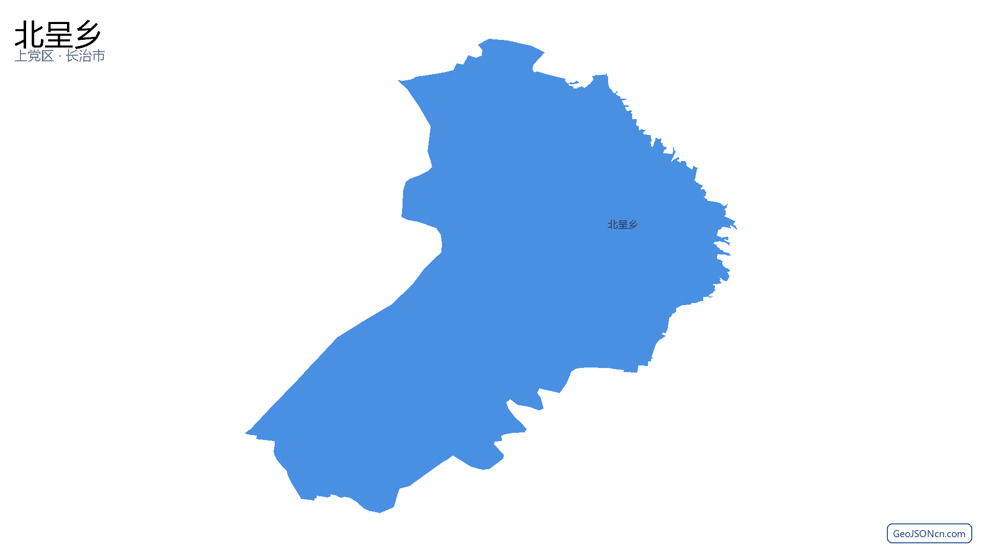 北呈乡行政区划边界地图（上党区·长治市）,提供GeoJSON、SHP矢量边界数据下载及高清地图大图(PNG/JPG) - GeoJSONcn.com