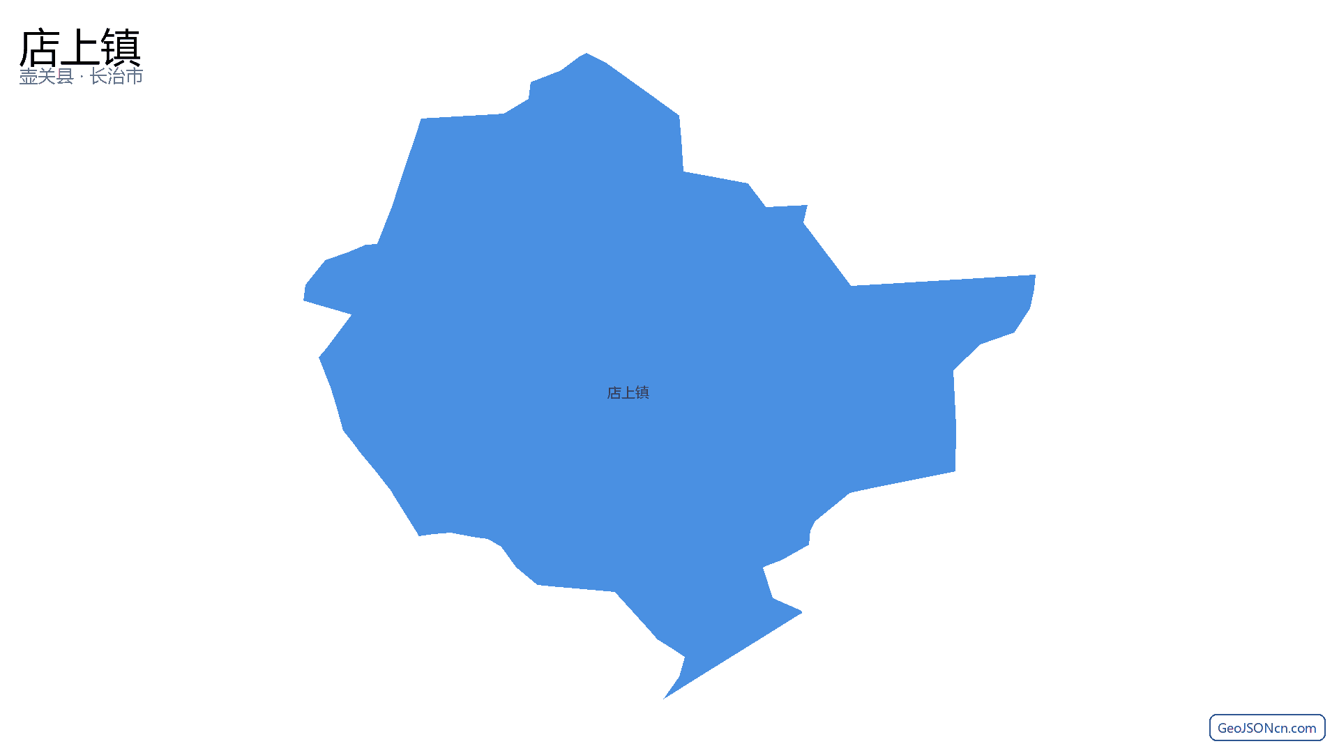 店上镇行政区划边界地图（壶关县·长治市）,提供GeoJSON、SHP矢量边界数据下载及高清地图大图(PNG/JPG) - GeoJSONcn.com