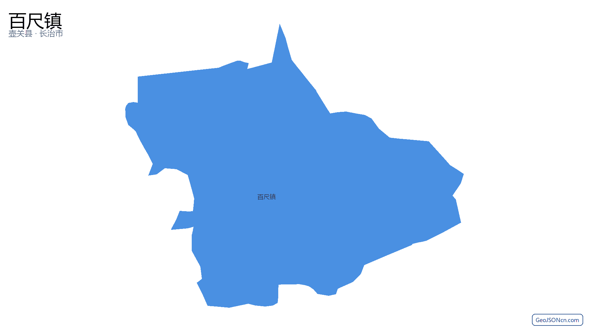 百尺镇行政区划边界地图(壶关县·长治市),提供GeoJSON、SHP矢量边界数据下载及高清地图大图(PNG/JPG) - GeoJSONcn.com