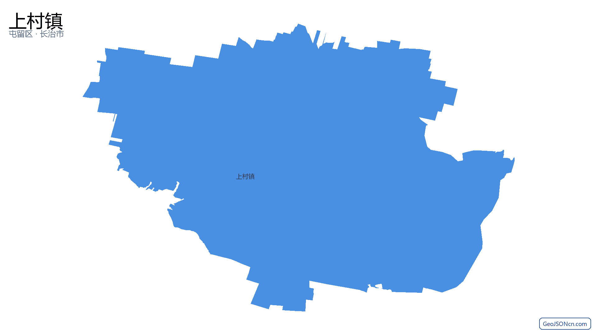 上村镇行政区划边界地图（屯留区·长治市）,提供GeoJSON、SHP矢量边界数据下载及高清地图大图(PNG/JPG) - GeoJSONcn.com