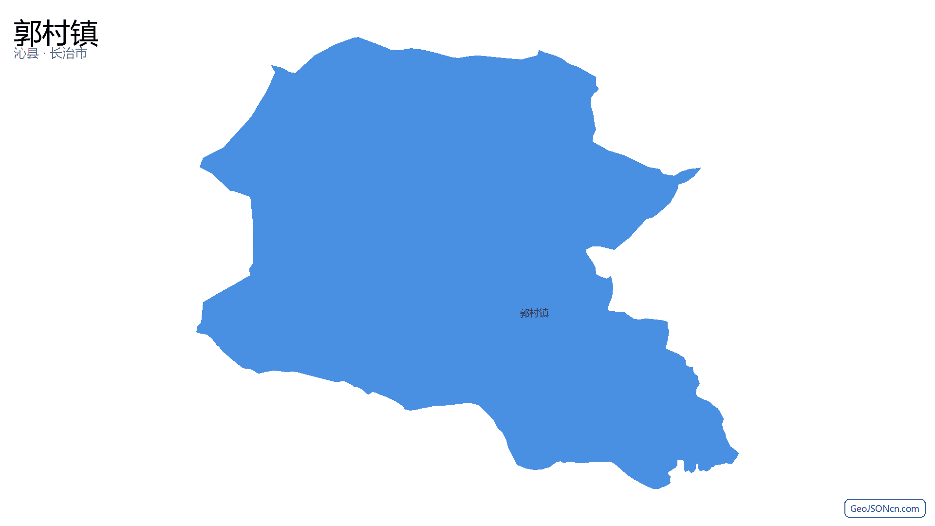 郭村镇行政区划边界地图（沁县·长治市）,提供GeoJSON、SHP矢量边界数据下载及高清地图大图(PNG/JPG) - GeoJSONcn.com