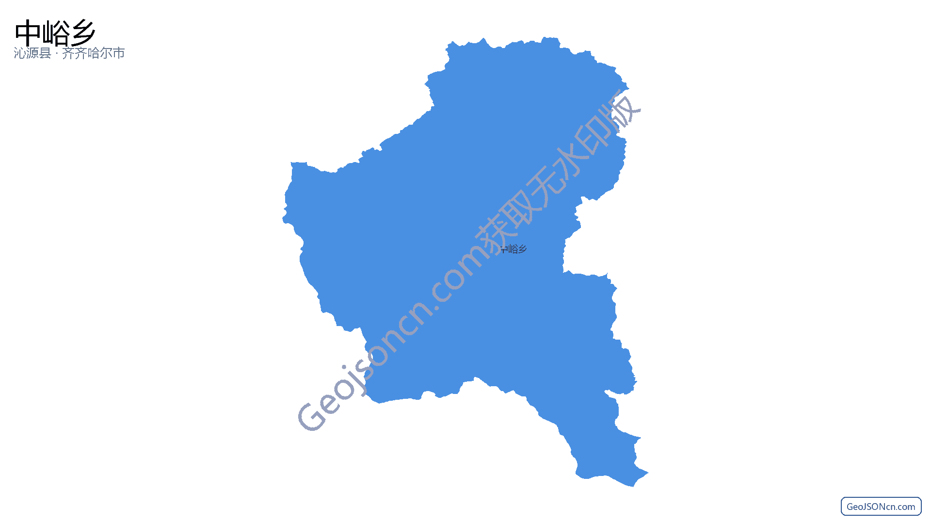 中峪乡行政区划边界地图（沁源县·长治市）,提供GeoJSON、SHP矢量边界数据下载及高清地图大图(PNG/JPG) - GeoJSONcn.com