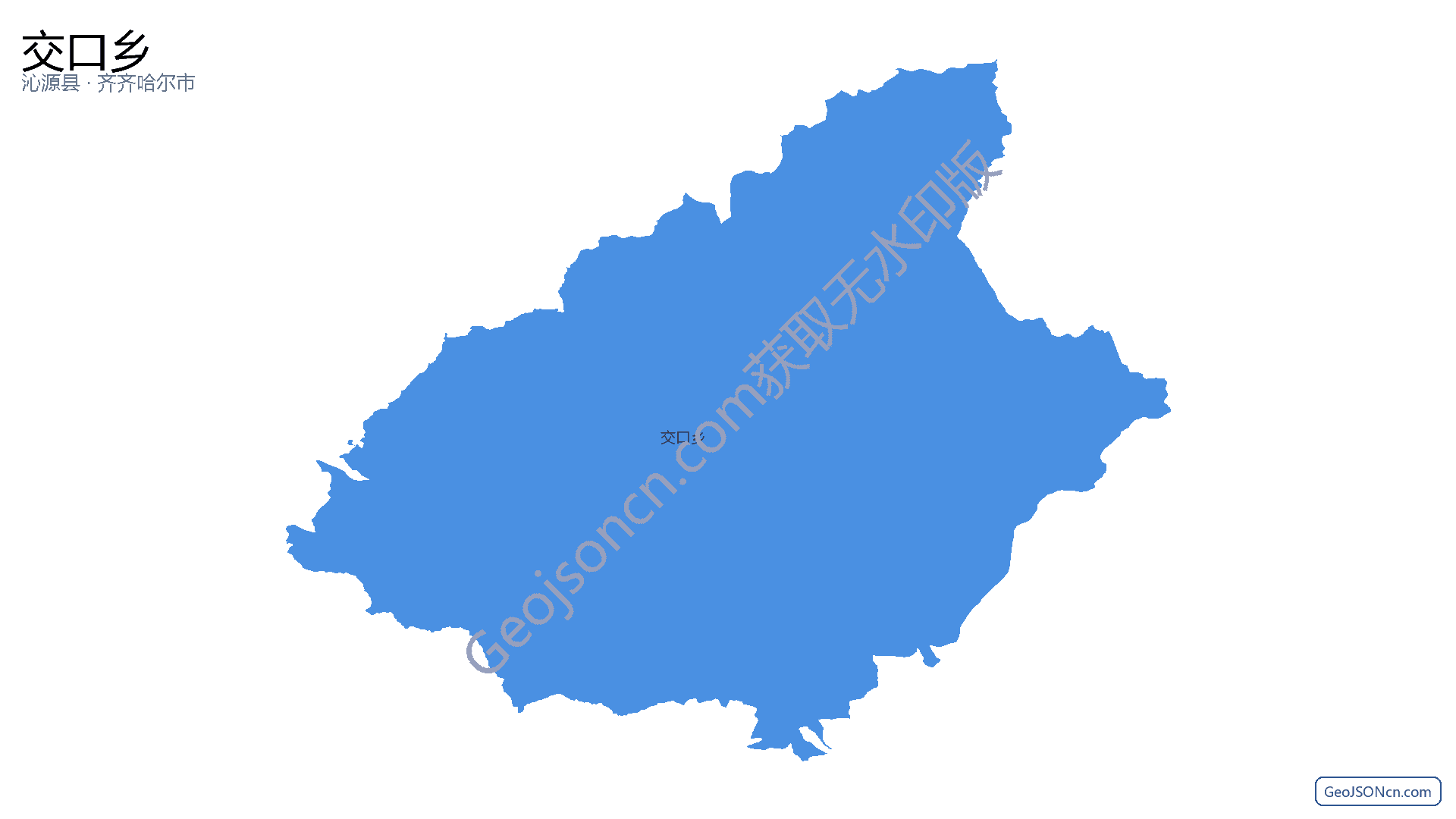 交口乡行政区划边界地图（沁源县·长治市）,提供GeoJSON、SHP矢量边界数据下载及高清地图大图(PNG/JPG) - GeoJSONcn.com