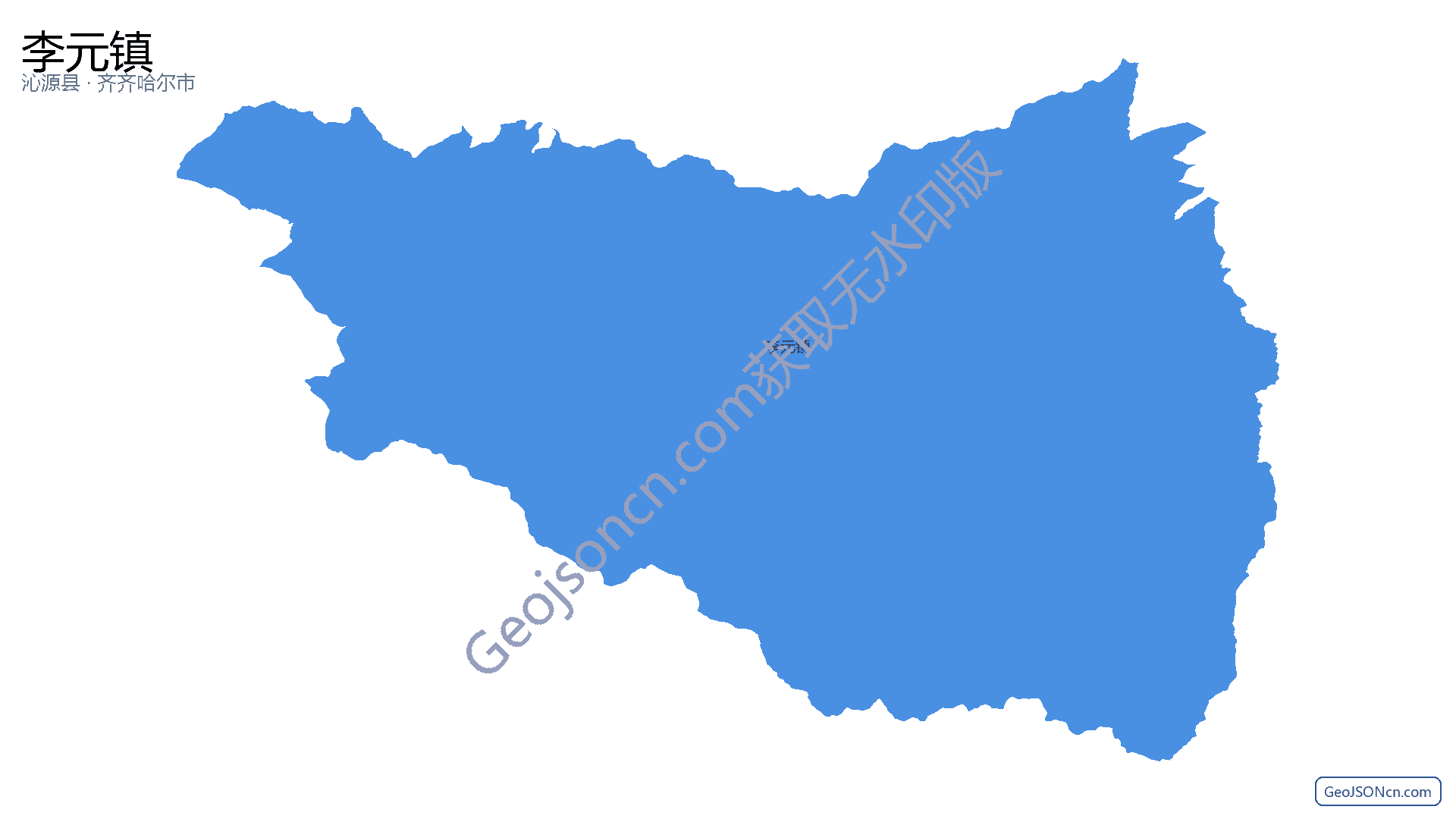 李元镇行政区划边界地图（沁源县·长治市）,提供GeoJSON、SHP矢量边界数据下载及高清地图大图(PNG/JPG) - GeoJSONcn.com