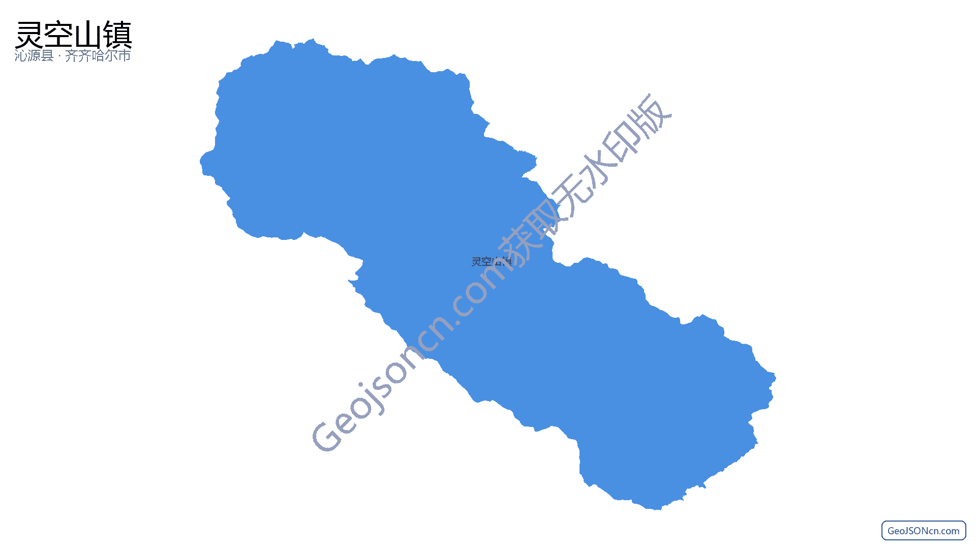 灵空山镇行政区划边界地图(沁源县·长治市),提供GeoJSON、SHP矢量边界数据下载及高清地图大图(PNG/JPG) - GeoJSONcn.com
