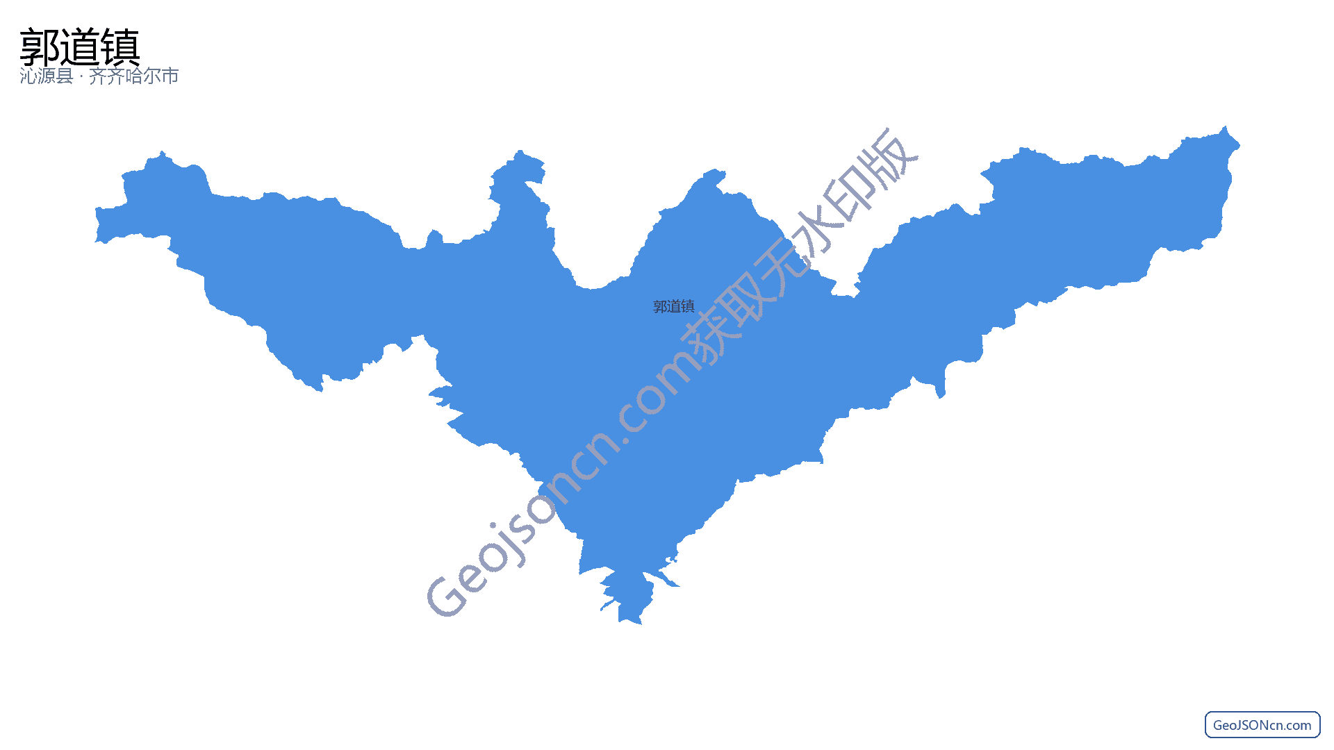 郭道镇行政区划边界地图(沁源县·长治市),提供GeoJSON、SHP矢量边界数据下载及高清地图大图(PNG/JPG) - GeoJSONcn.com