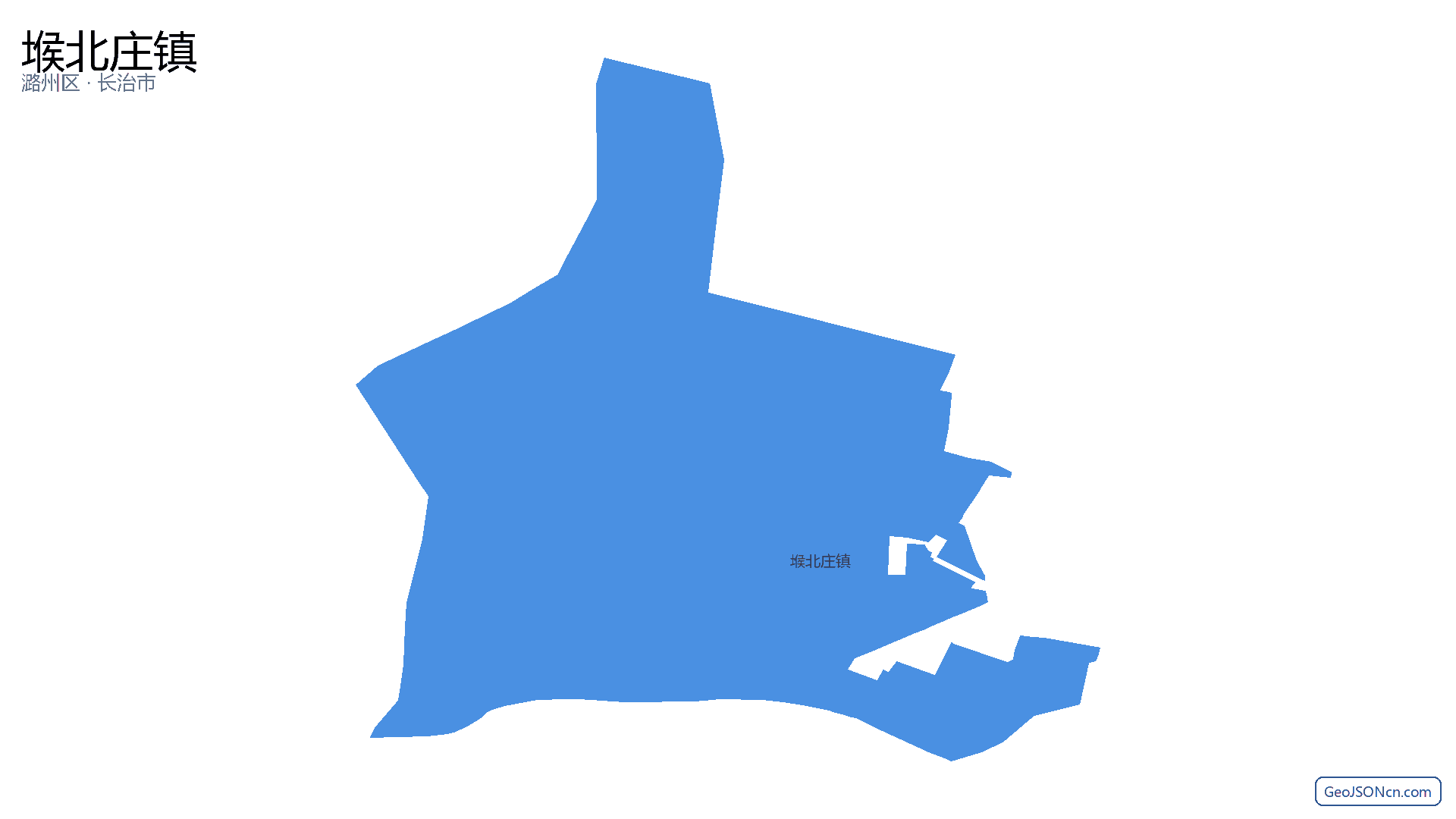 堠北庄镇行政区划边界地图（潞州区·长治市）,提供GeoJSON、SHP矢量边界数据下载及高清地图大图(PNG/JPG) - GeoJSONcn.com