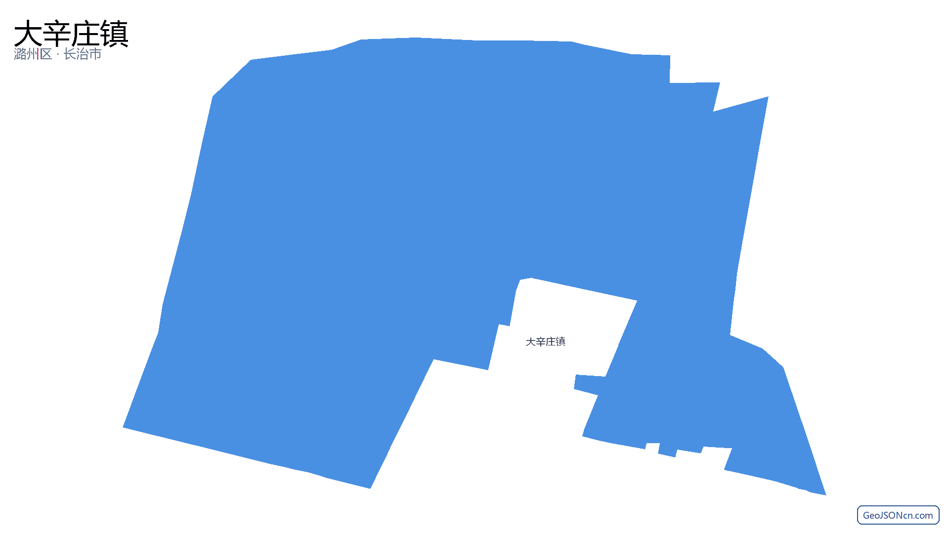 大辛庄镇行政区划边界地图（潞州区·长治市）,提供GeoJSON、SHP矢量边界数据下载及高清地图大图(PNG/JPG) - GeoJSONcn.com