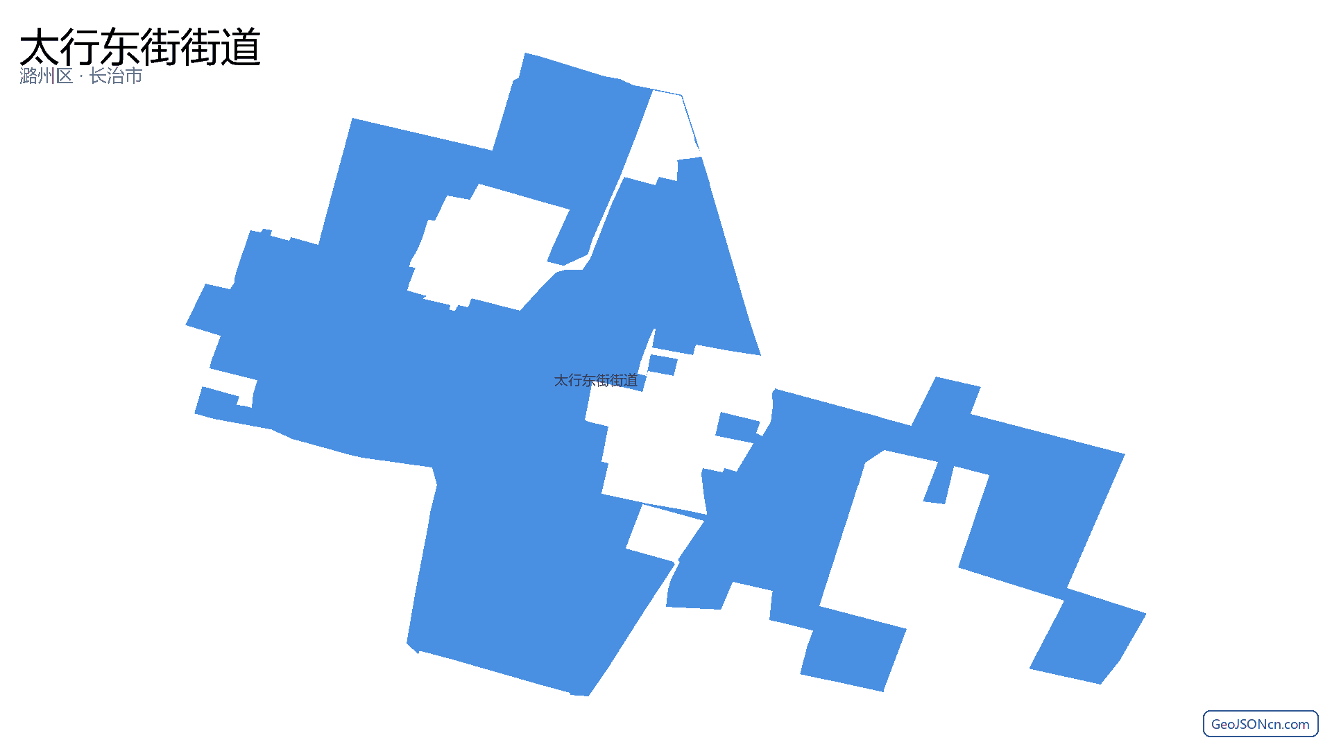 太行东街街道行政区划边界地图（潞州区·长治市）,提供GeoJSON、SHP矢量边界数据下载及高清地图大图(PNG/JPG) - GeoJSONcn.com