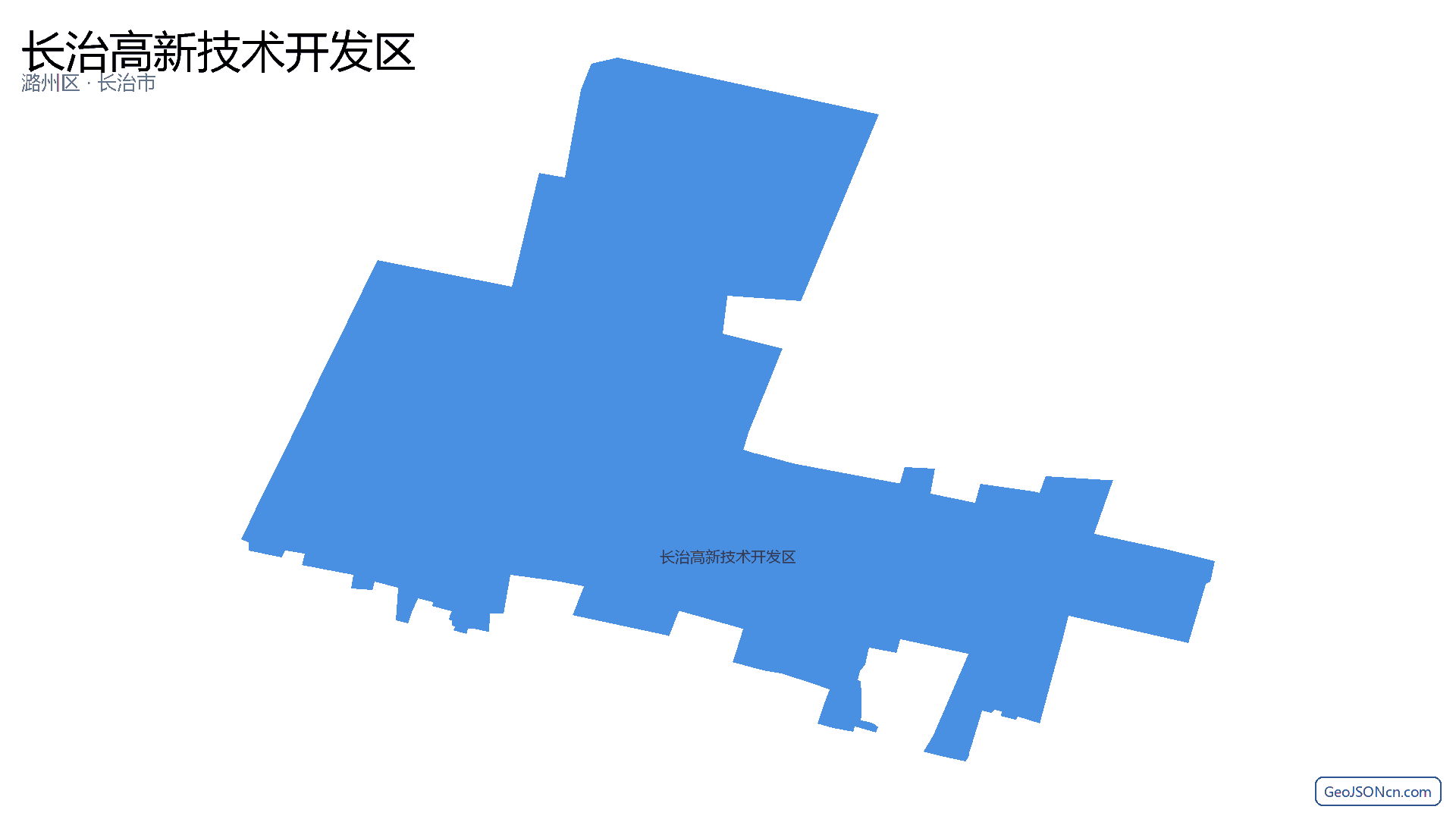 长治高新技术开发区行政区划边界地图（潞州区·长治市）,提供GeoJSON、SHP矢量边界数据下载及高清地图大图(PNG/JPG) - GeoJSONcn.com