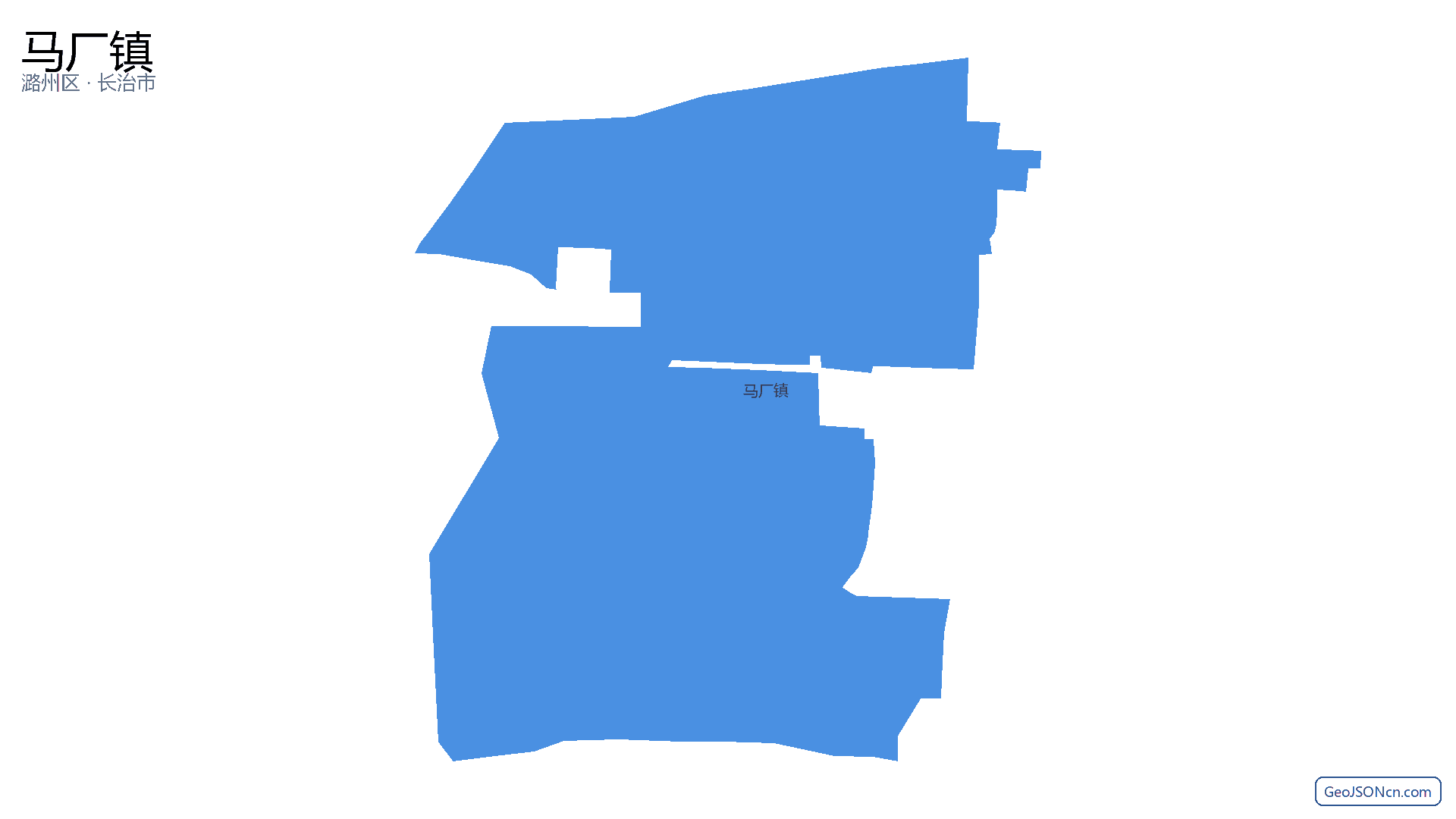 马厂镇行政区划边界地图(潞州区·长治市),提供GeoJSON、SHP矢量边界数据下载及高清地图大图(PNG/JPG) - GeoJSONcn.com